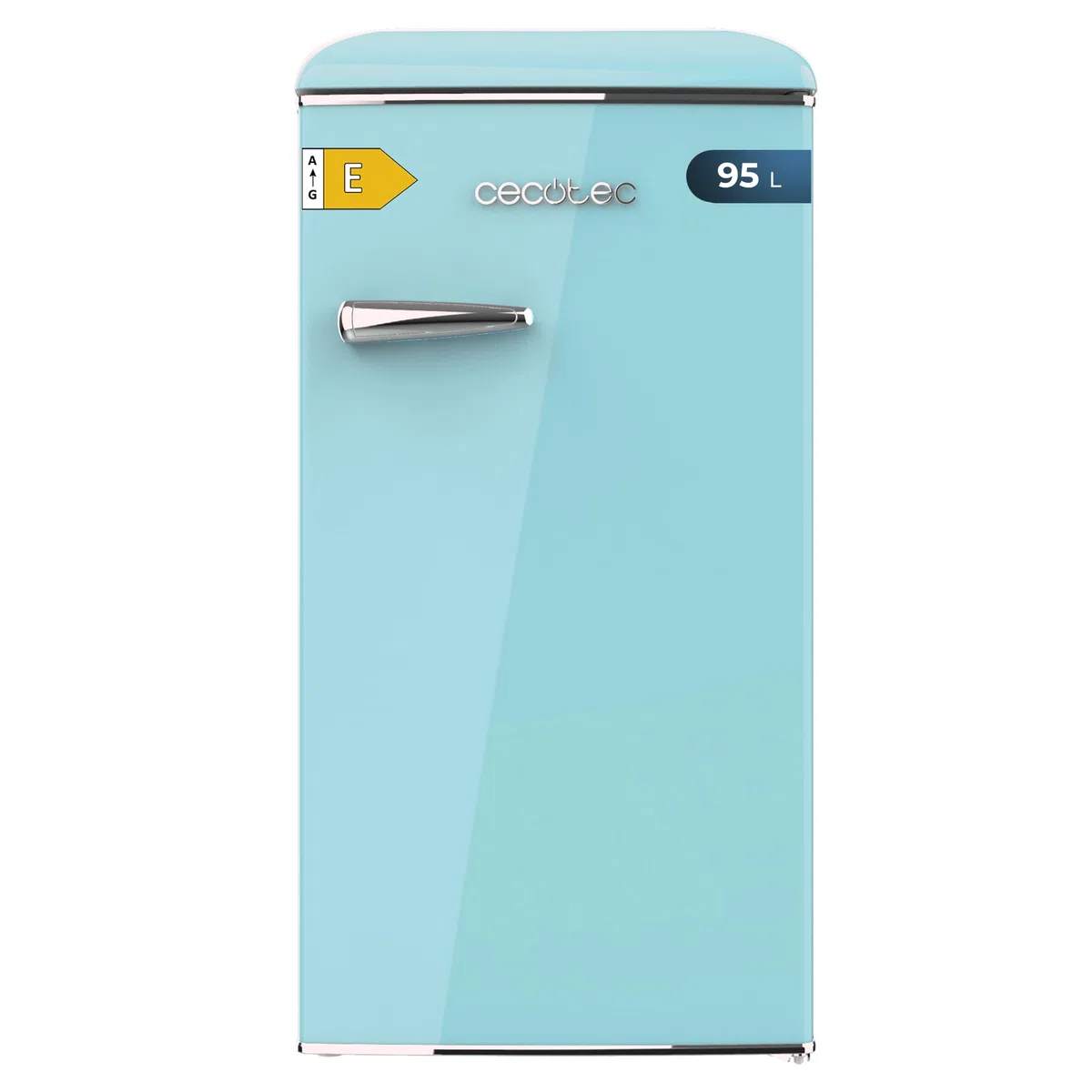 Cecotec Mini Retro-Kühlschrank Bolero Coolmarket TT Origin 103 Blau E. Mini Retro-Kühlschrank Blau, 89,3 cm hoch und 48,7 cm breit, 95 L Fassungsvermögen und Energieklasse E.