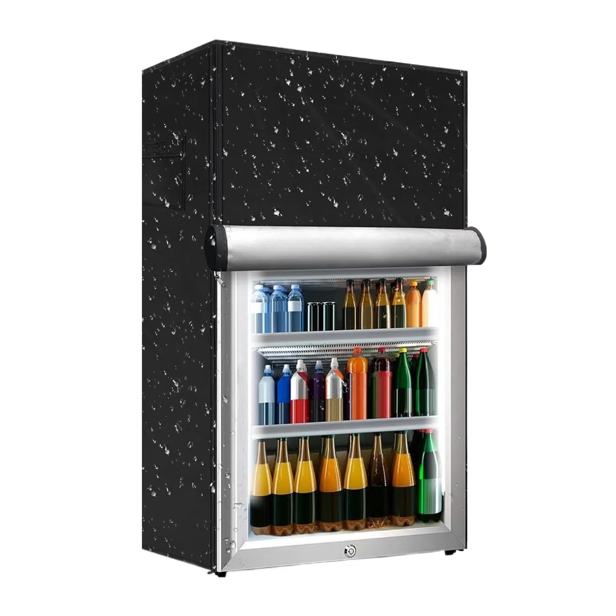 Outdoor Kühlschrank Abdeckung | Schutzabdeckung Für Kühlgeräte,UV Beständige Kühlschrank Hülle Mit Reißverschluss Für Küche Camping Picknick