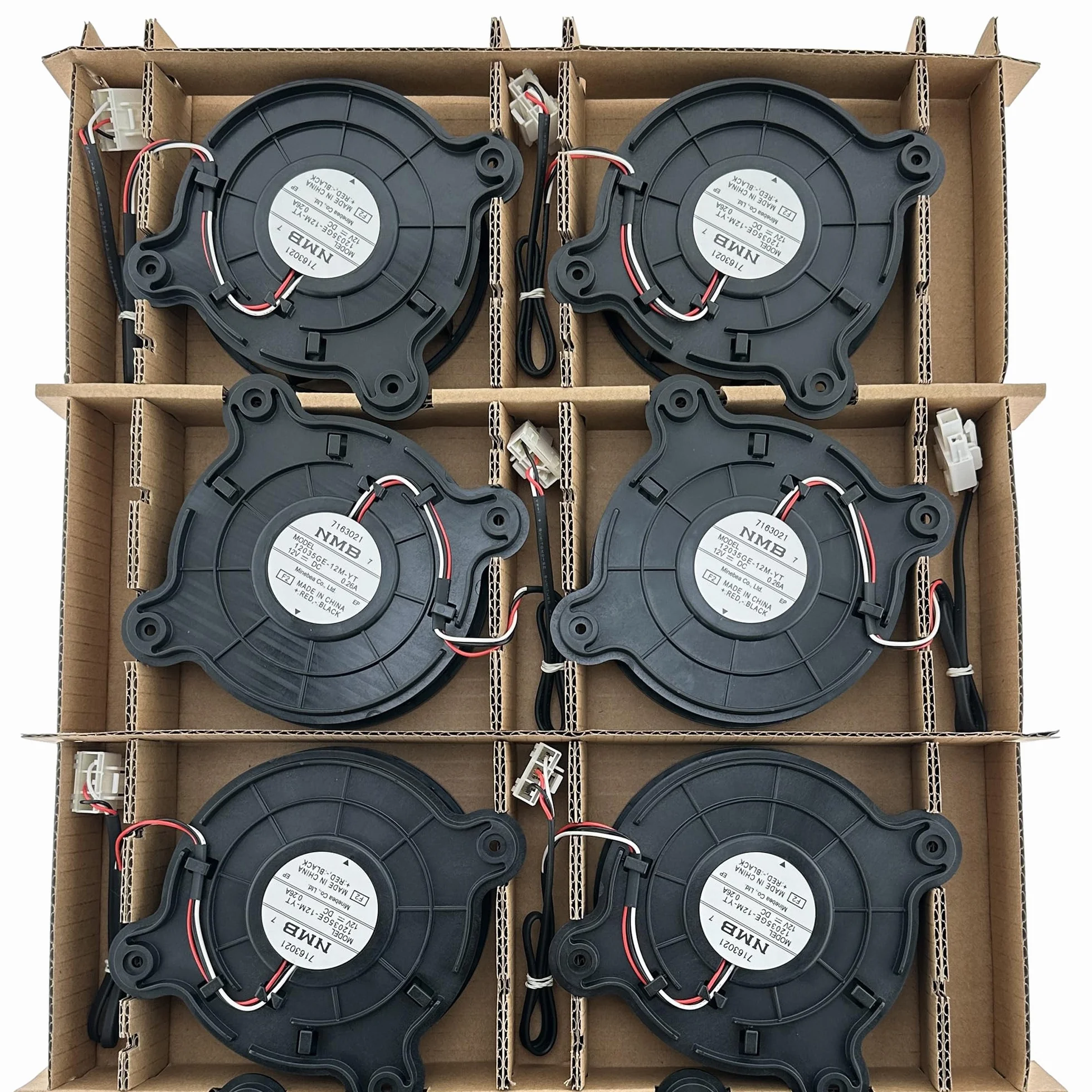 12035GE-12M-YT Kühlschrank-Verdampfer-Lüftermotor, kompatibel mit Samsung, Midea 11002015001679, 3-Drähte Kühlung BLDC Lüfter 12V 0,26A