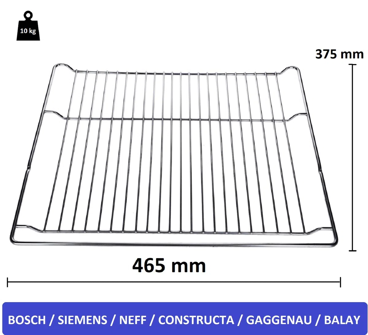DL-pro Grillrost 465x375mm für Bosch Siemens Constructa Neff 574876 00574876 HEZ334000 CZ1432X1 Backgitter Backofenrost Gitterrost Gitter Ofengitter Ofenrost für Backofen Ofen Herd