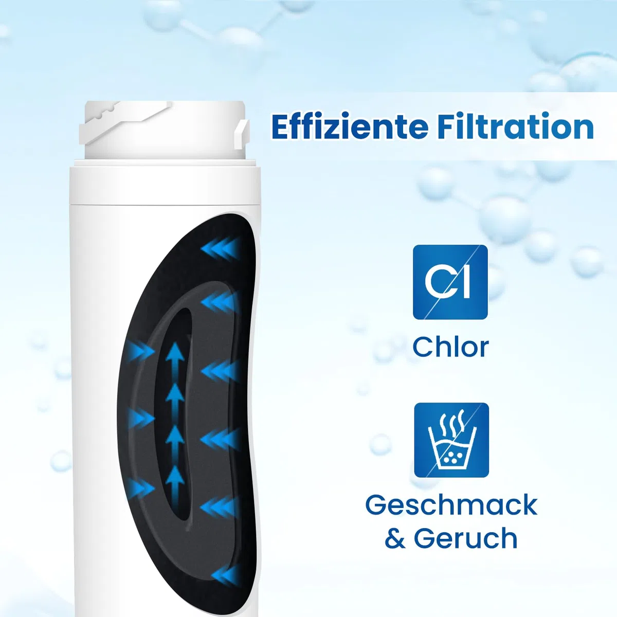 GOLDEN ICEPURE Kühlschrank Wasserfilter kompatibel mit Bosch Ultra Clarity 644845, Siemens Neff Miele 740560 00740560 9000194412 REPLFLTR10; Haier 0060820860 0060218743,2 Stück