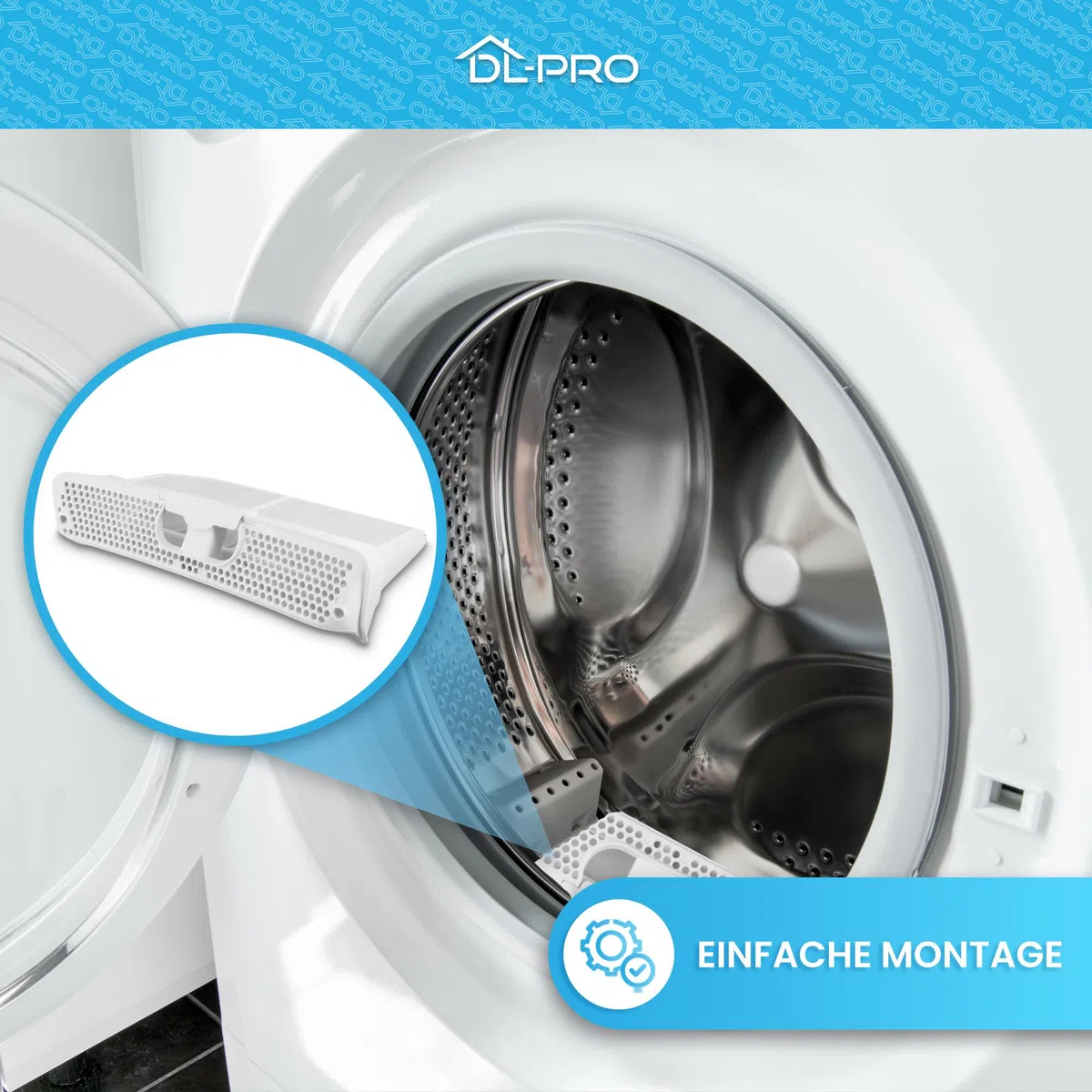 DL-pro Flusensieb für Bosch Siemens für 752387 00752387 für iQ300 iQ500 iQ700 iSensoric Extraklasse Serie 4 Serie 6 Avantixx Logixx Maxx Trockner Waschtrockner