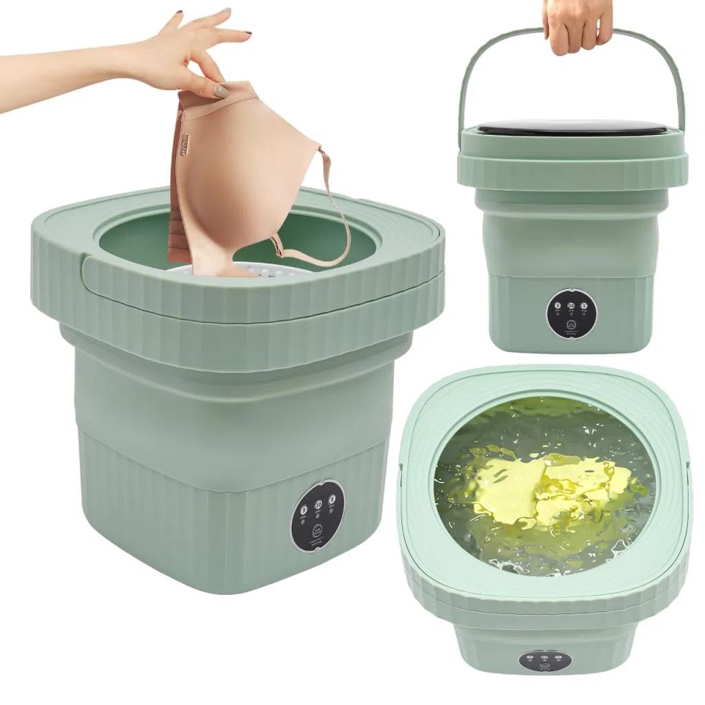 Tragbare 6.5 Liter Faltbare Mini Waschmaschine Waschautomat Reisewaschmaschine Miniwaschmaschine Camping Mobile Small Washing Machine Spezialwaschmaschine Für Intimbekleidung 3 Reinigungsmodi