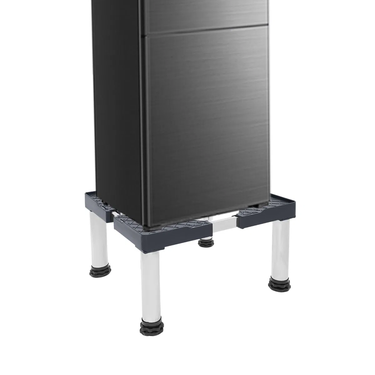 Waschmaschinen Untergestell waschmaschinensockel Verstellbar 42-65cm Breite, 29-31cm Höhe, Bärenlast 150kg, Rutschfest für Waschmaschine, Kühlschrank, Trockner, Gefrierschrank erhöhung (Grau)