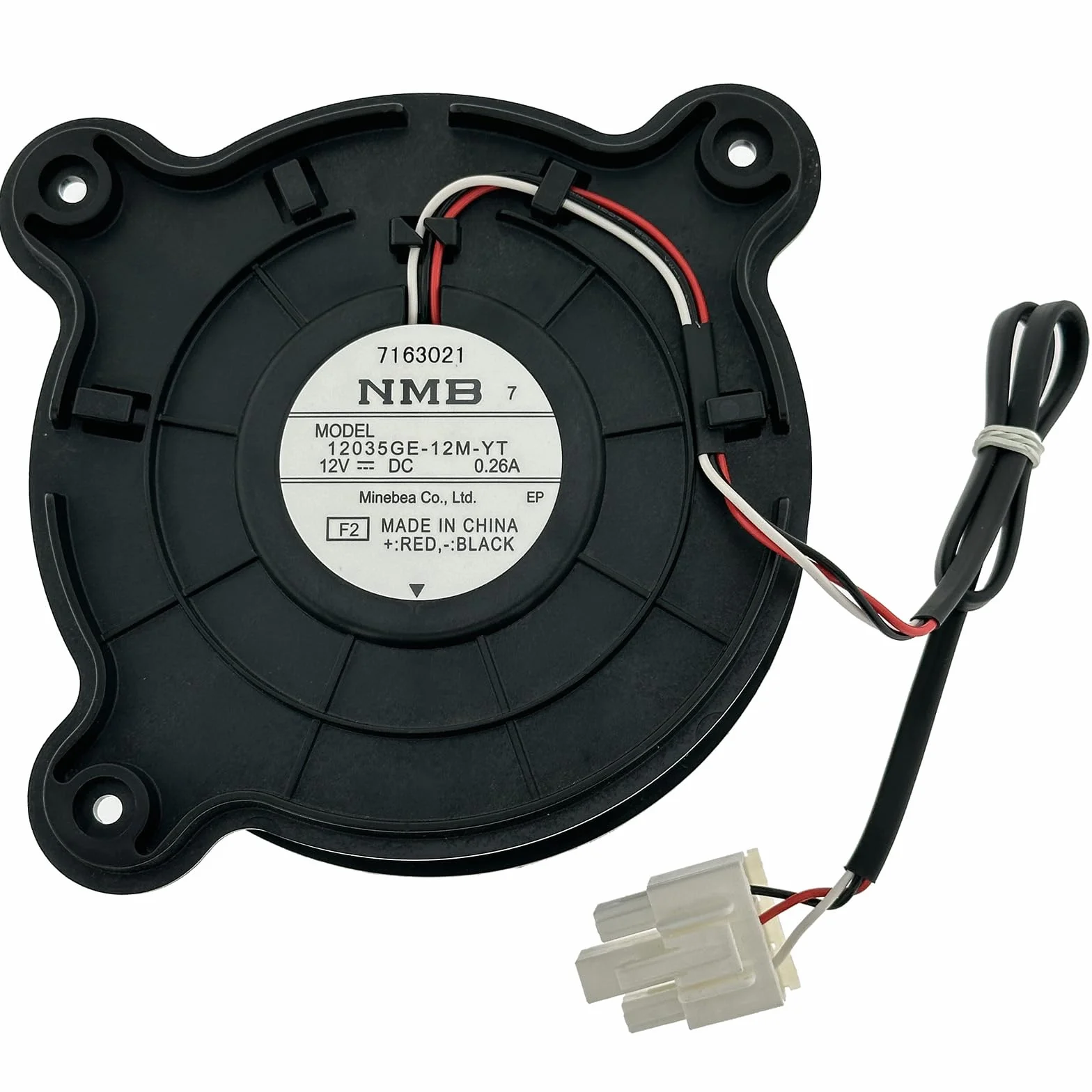12035GE-12M-YT Kühlschrank-Verdampfer-Lüftermotor, kompatibel mit Samsung, Midea 11002015001679, 3-Drähte Kühlung BLDC Lüfter 12V 0,26A