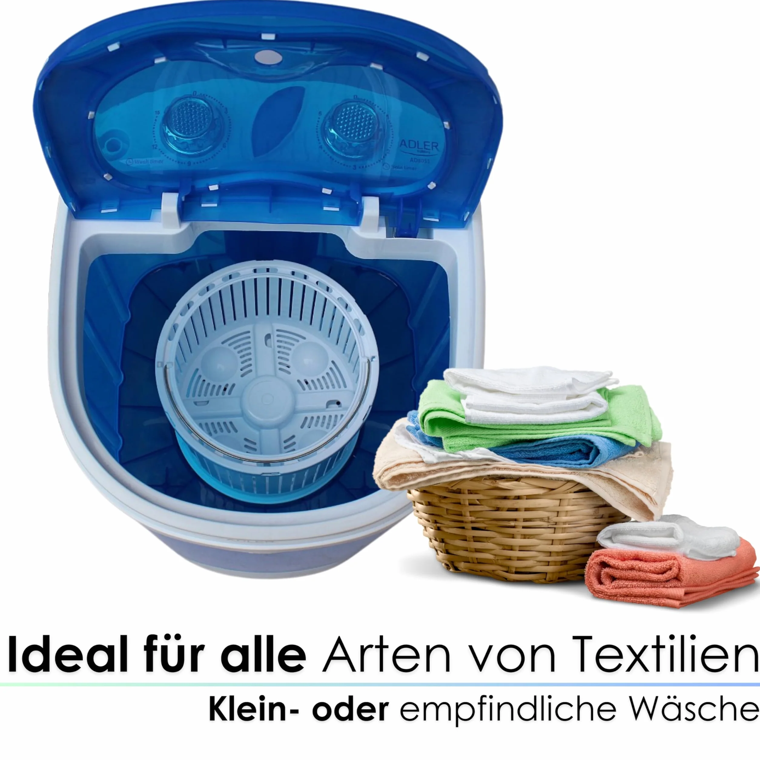 Mini Waschmaschine mit Schleuder Waschautomat bis 3 KG 2 Kammern Schleuderkammer bis 1 Kg Reisewaschmaschine Camping Mobile Waschmaschine Toploader Miniwaschmaschine