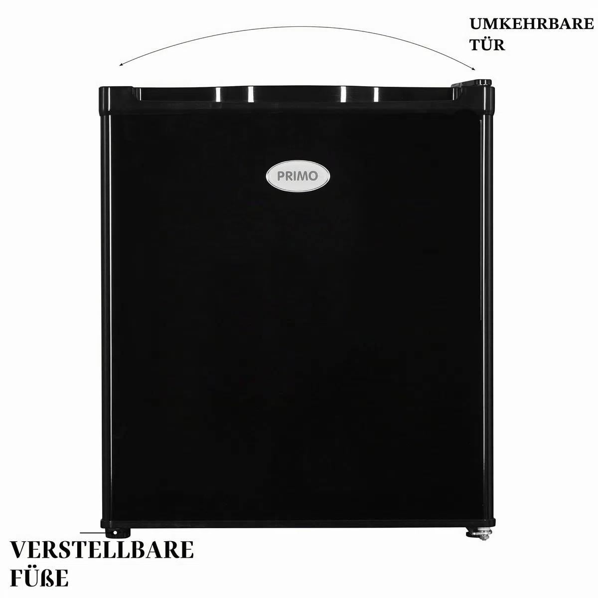 PRIMO PR148DV Mini Gefrierschrank - Gefrierschrank Klein - Freistehend - 33L - D - Schwarz