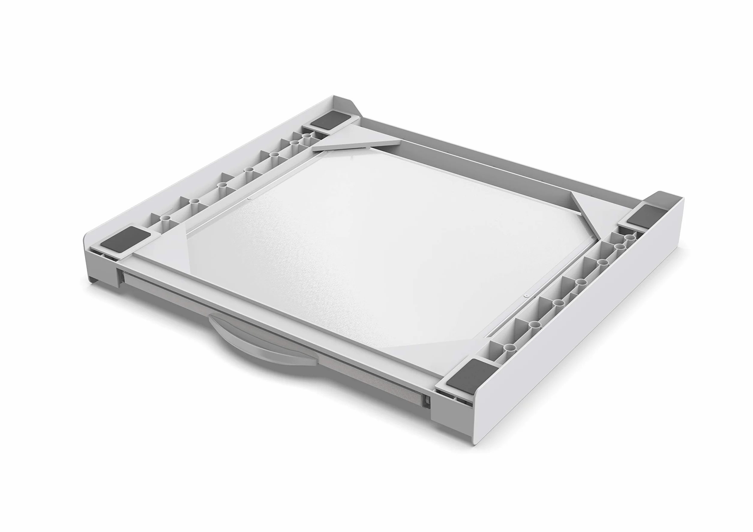 Meliconi Base Torre PRO Universal-Set für Waschmaschinen und Trockner mit ausziehbarer Ablage und Sicherheitsgurt inklusive, Weiß