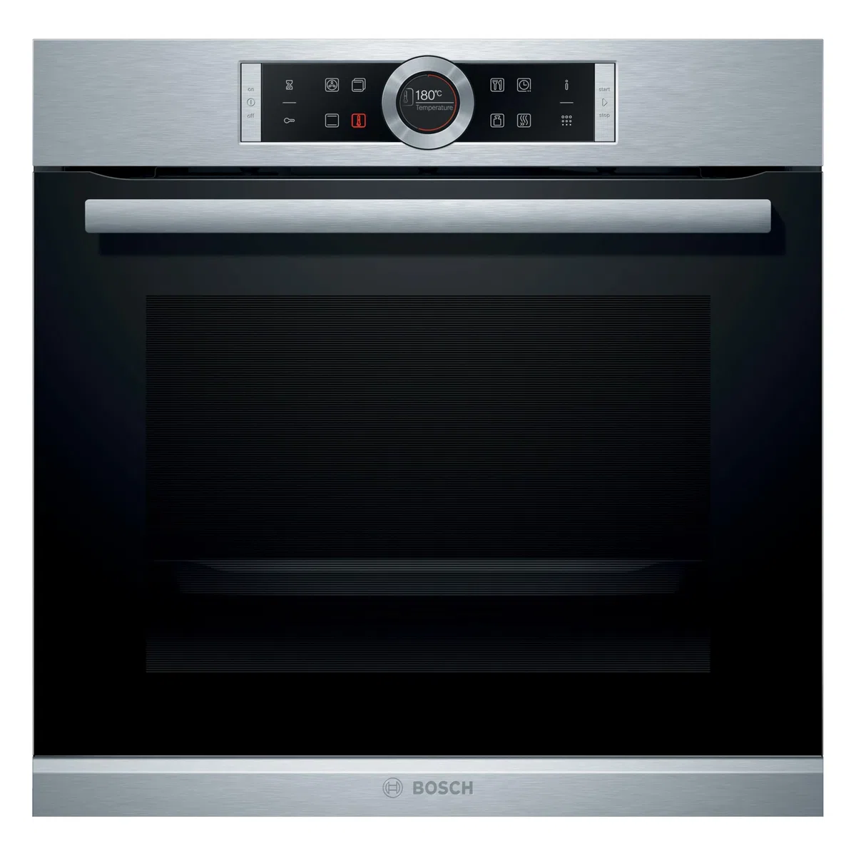 Bosch Serie 8 HBG675BS1 Einbau-Backofen 60x60 cm Pyrolyse 4D Heißluft TFT-Touchdisplay Edelstahl
