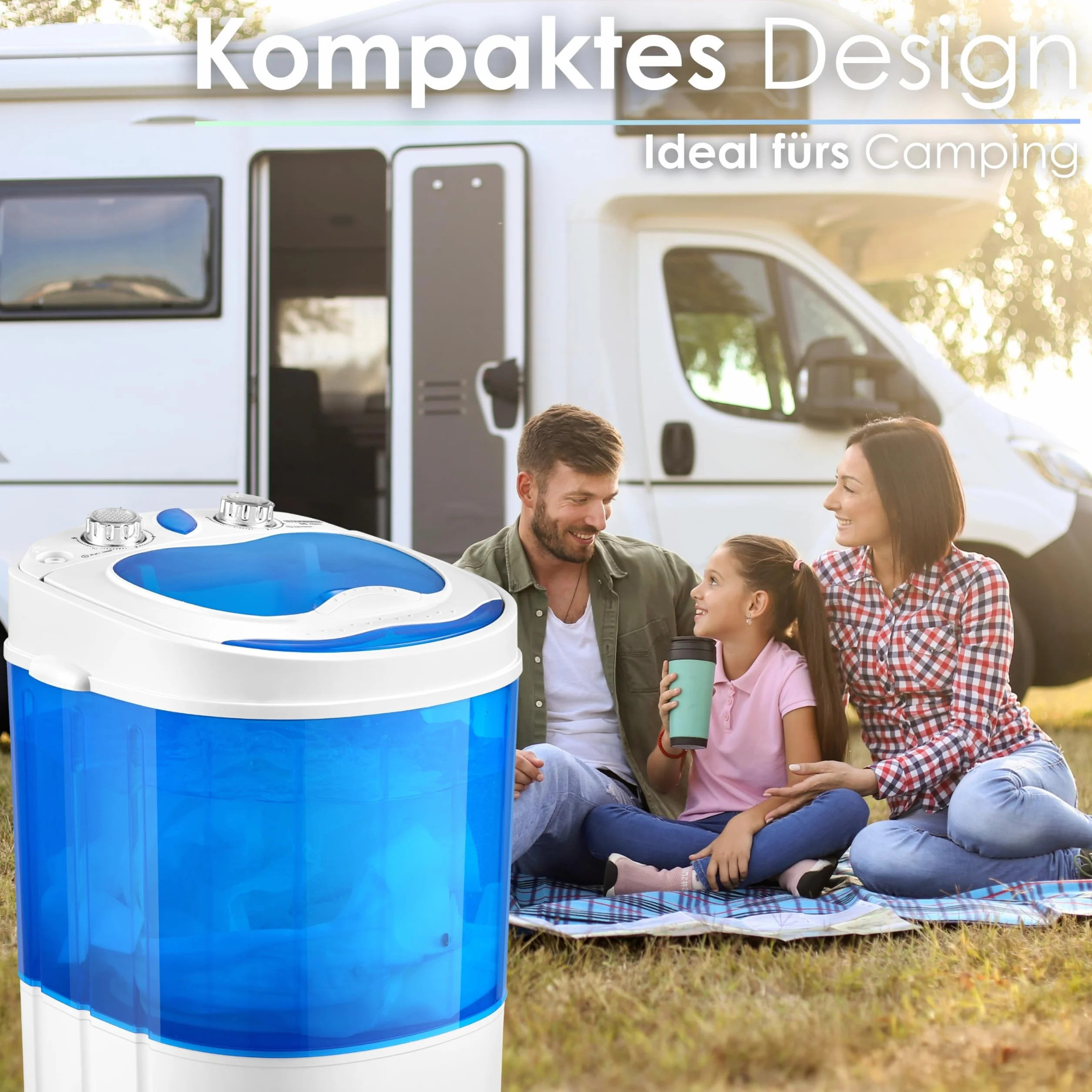 Mini Waschmaschine mit Schleuder Waschautomat bis 3 KG 2 Kammern Schleuderkammer bis 1 Kg Reisewaschmaschine Camping Mobile Waschmaschine Toploader Miniwaschmaschine