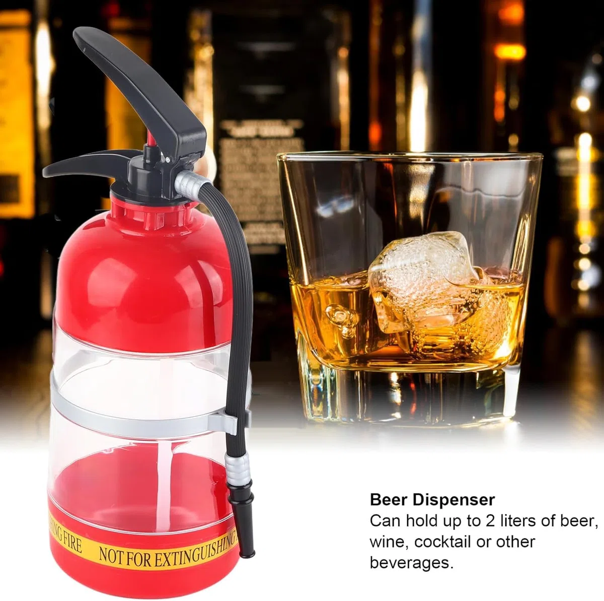 FeuerlöScher Minibar Cocktail Maschine, 2l GeträNke Dispenser Biertower, Feuerwehr Geschenke