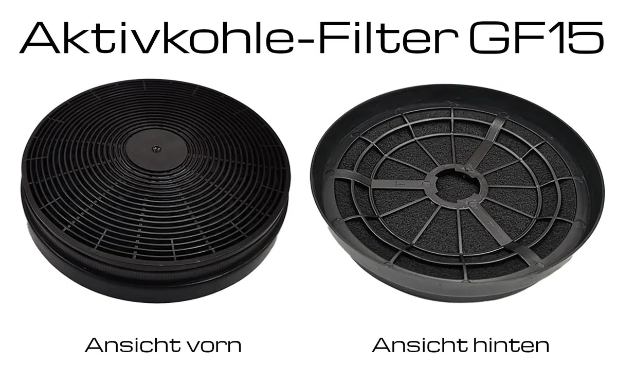 Original NEG Aktivkohlefilter GF15, 2er Set für NEG15-AT und NEG15-DC | Geruchsneutralisierung, Umluft-Betrieb, Kompatibel mit NEG15-AT, Kompatibel mit NEG15-DC, Druckknopf-Bedienung