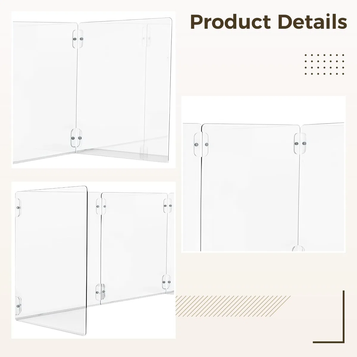 Induktionskochfeld-Schutzabdeckung, hitzebeständiger Spritzschutz für Herde, einfach zu montieren und zu verstauen, transparentes Design, 4-teiliger Spritzschutz aus Acryl