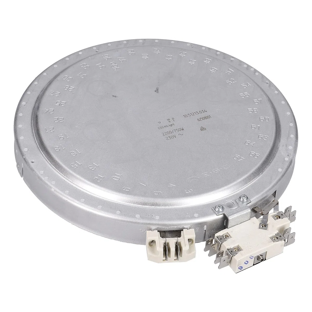 E.G.O. Strahlheizkörper Zweikreis Glaskeramikkochfeld 2200/750W Ø210/125mm Ego 1051213034 HiLight-Heizkörper passend Bosch Siemens 00356260 Constructa Neff Balay Lynx Pitsos Küppersbusch hsn nkt