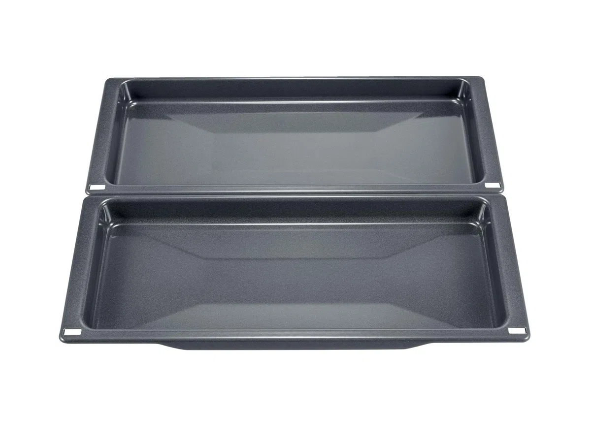 NEFF Z1650BE0 schmale Universalpfanne, 39 x 455 x 188 mm, Made in Germany, spülmaschinengeeignet, Stahl emailliert