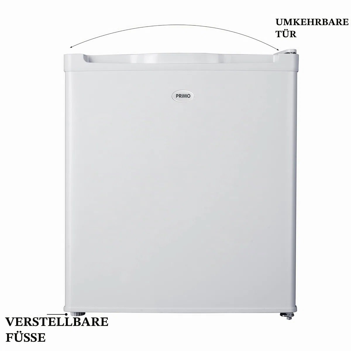 PRIMO PR146DV Mini Gefrierschrank - Gefrierschrank Klein - Freistehend - 33 Liter - Energieeffizienzklasse D - Weiß
