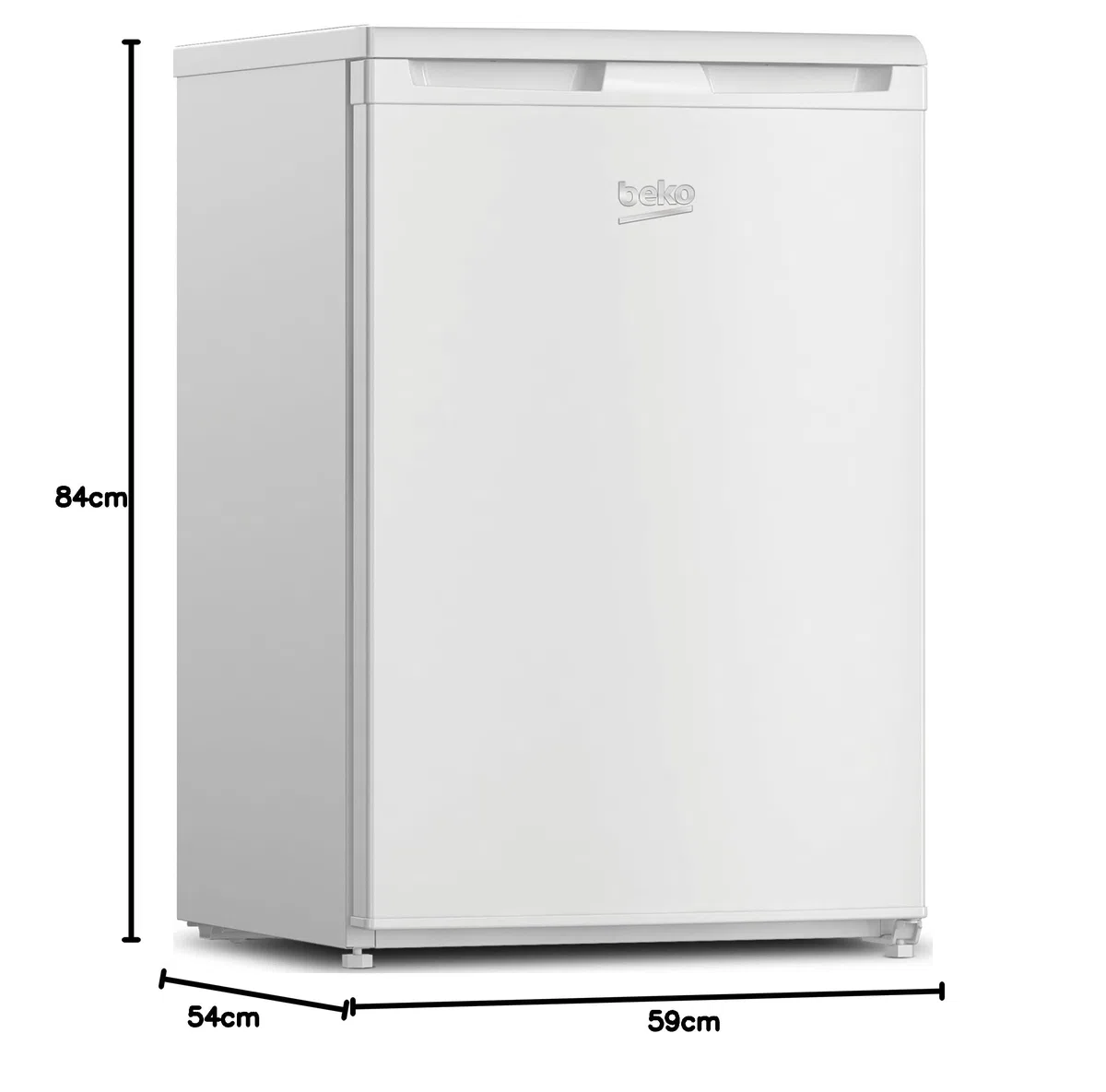 Beko TSE1286N Tisch-Kühlschrank 114 Liter Gesamt-Nutzinhalt, 101 Liter Kühlen, mit 4-Sterne-Gefrierfach, 13 Liter Gefrieren, MinFrost, nur 35 dB(A) Betriebsgeräusch, Weiß
