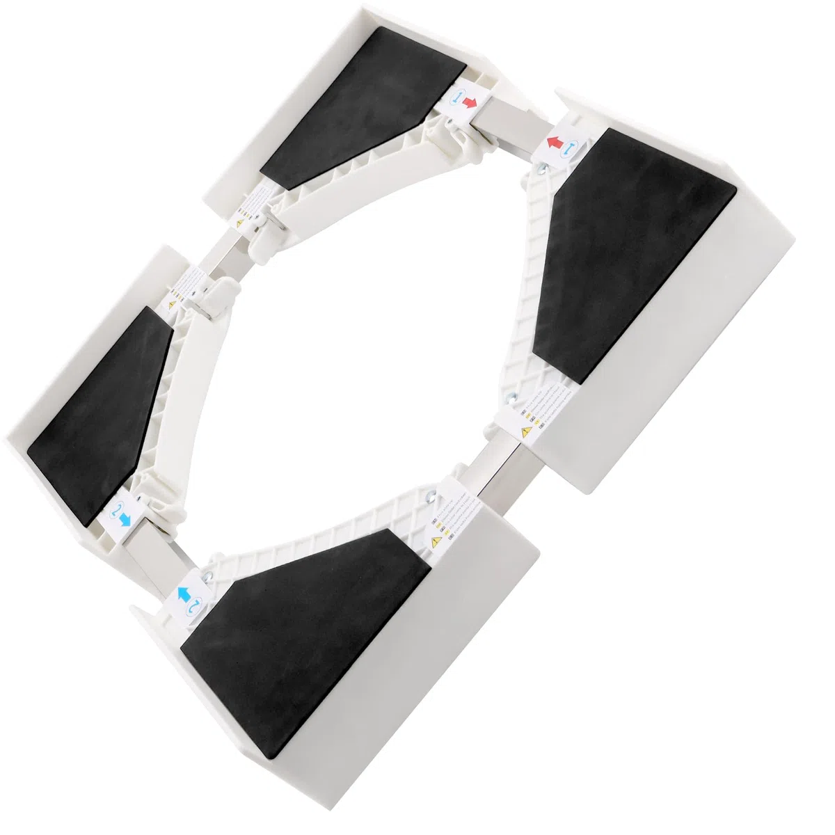 KEILEOHO Universal Verbindungsrahmen Set, 50-70cm Verstellbar Verbindungsrahmen mit Ratschenseil, Universal Zwischenbaurahmen Weiß für Waschmaschine und Wäschetrockner