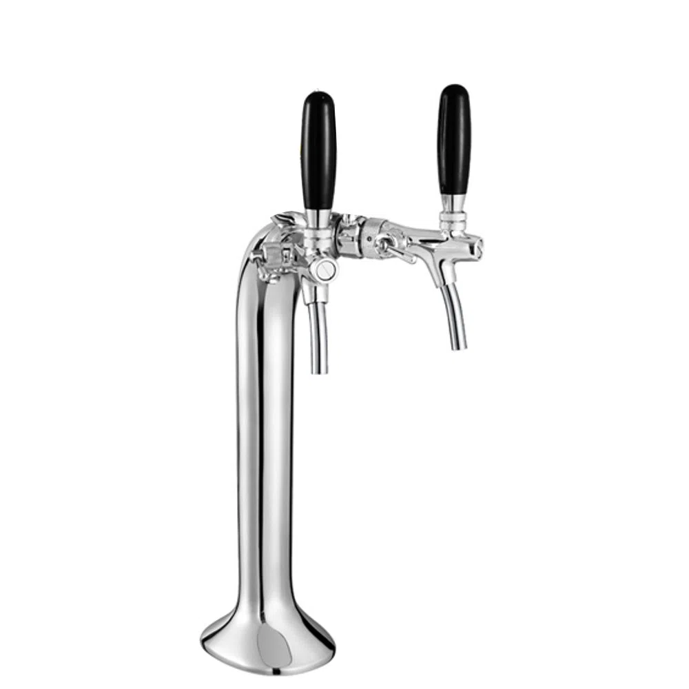 Schanksäule Classic/Cobra 2 leitig Chrom mit Kompensator Schankhähnen