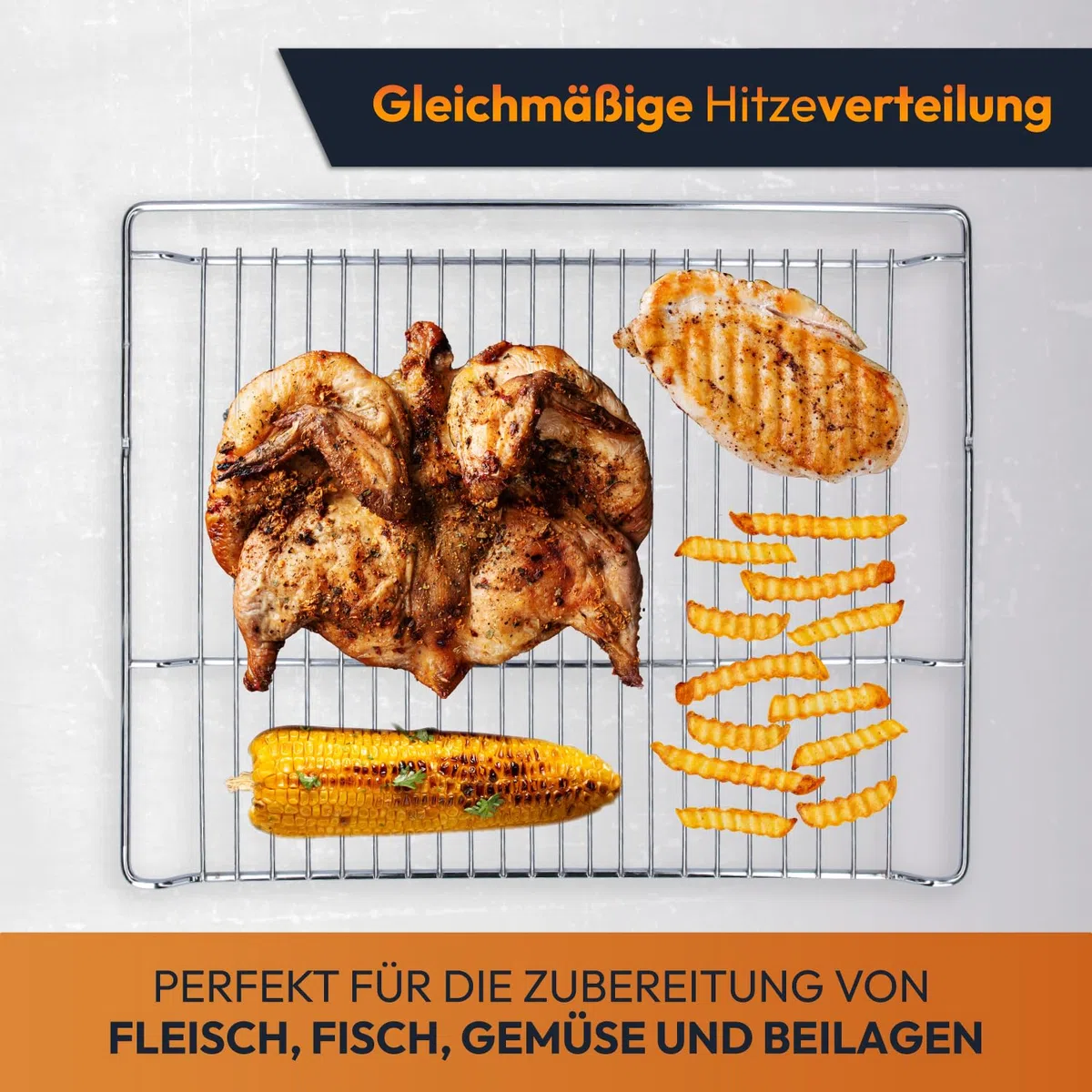 Kenekos - Gitterrost Backofenrost 465x375x21mm kompatibel mit Bosch Siemens wie 00574876/574876 HEZ334000 hitzebeständig spülmaschinenfest Kombirost Kuchengitter Grillrost Grillgitter Backofengitter