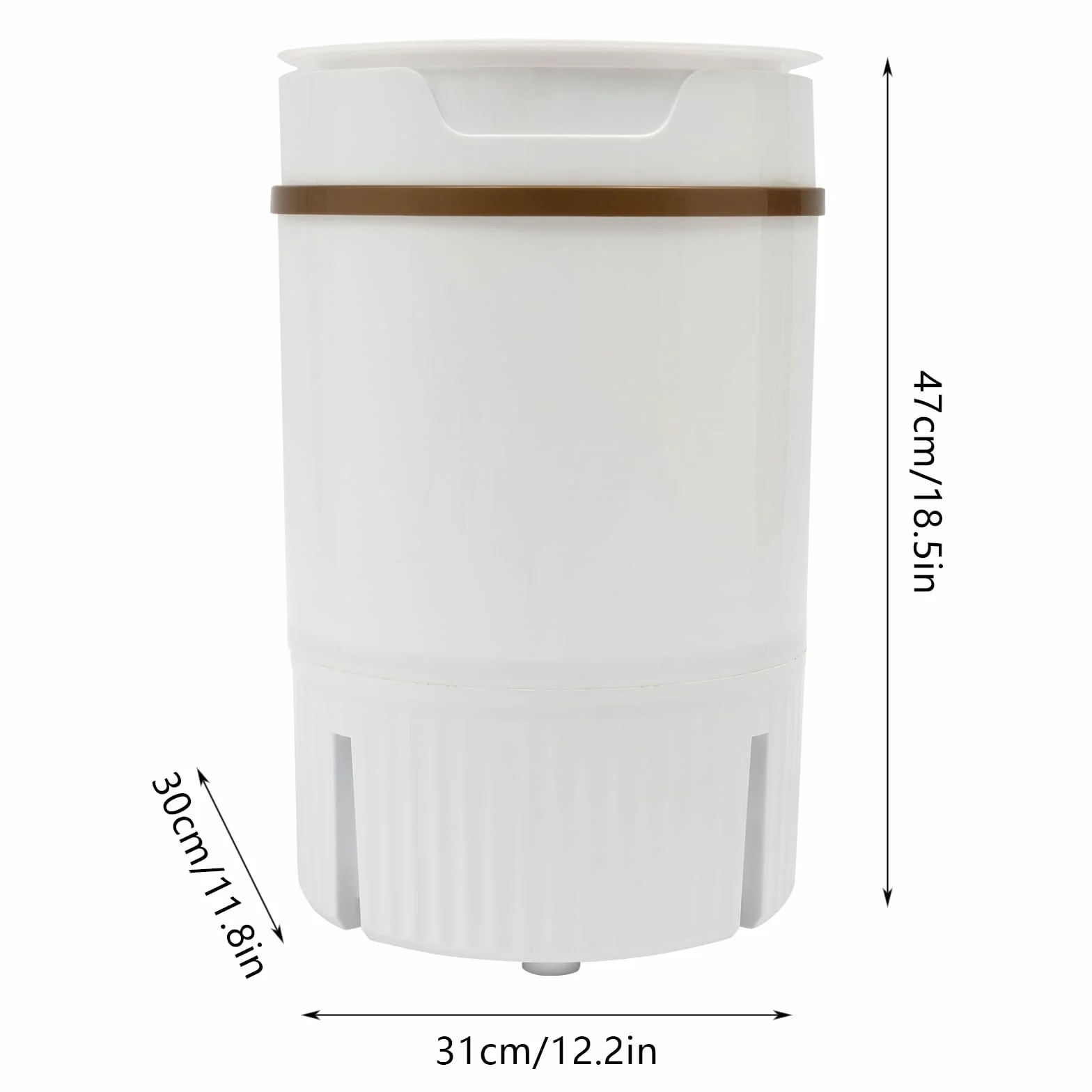 Mini Waschmaschine mit Schleuder, 4.5L Tragbare Waschautomat mit Abtropfkorb, Reisewaschmaschine, Miniwaschmaschine, Camping Mobile Waschmaschine, Toploader (Weiß)