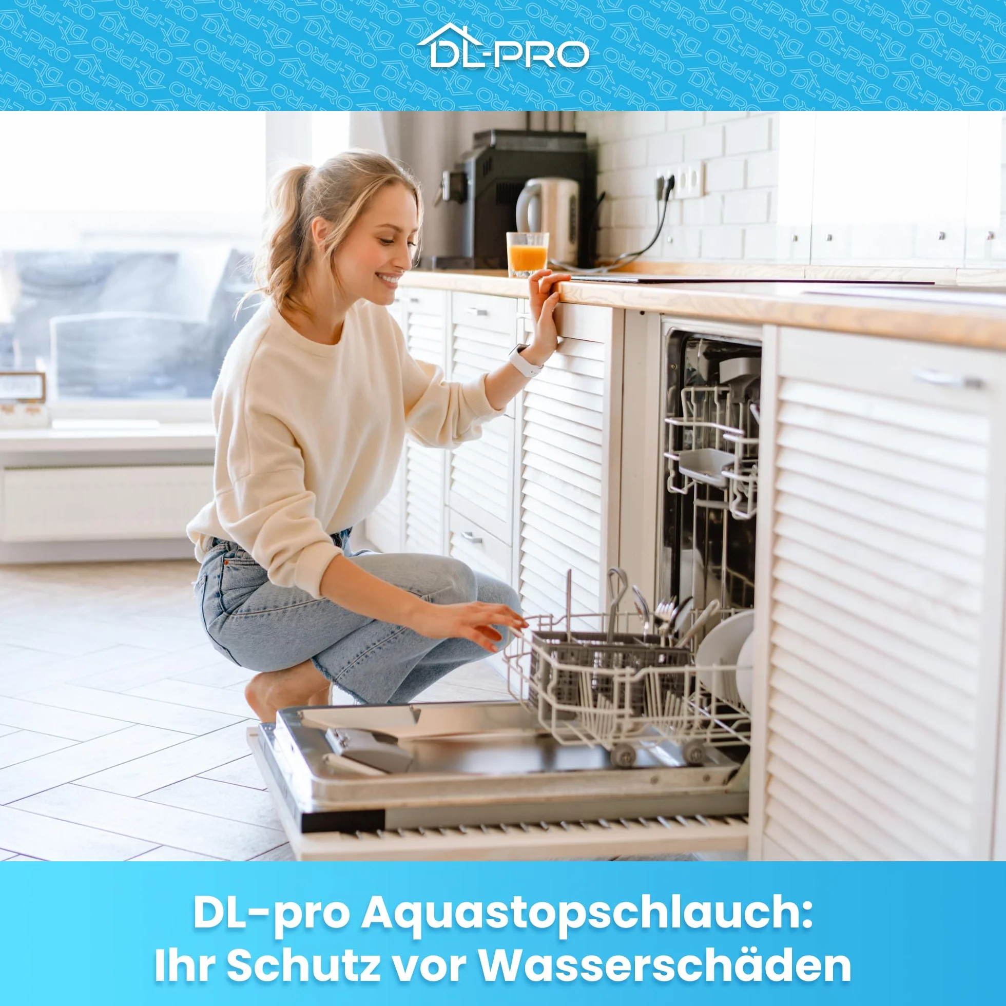 DL-pro Zulaufschlauch 1,5m für AEG Electrolux Juno 14018058901/6 140180589016 14018058901 Aquastop Schlauch für Geschirrspüler Spülmaschine
