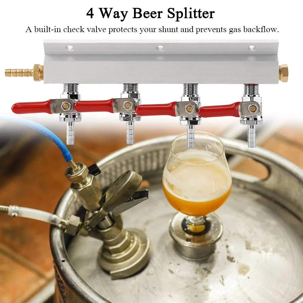 Muti-way Home Co2 Luft Gasverteiler Verteilersplitter Bier 4 für den Heimgebrauch