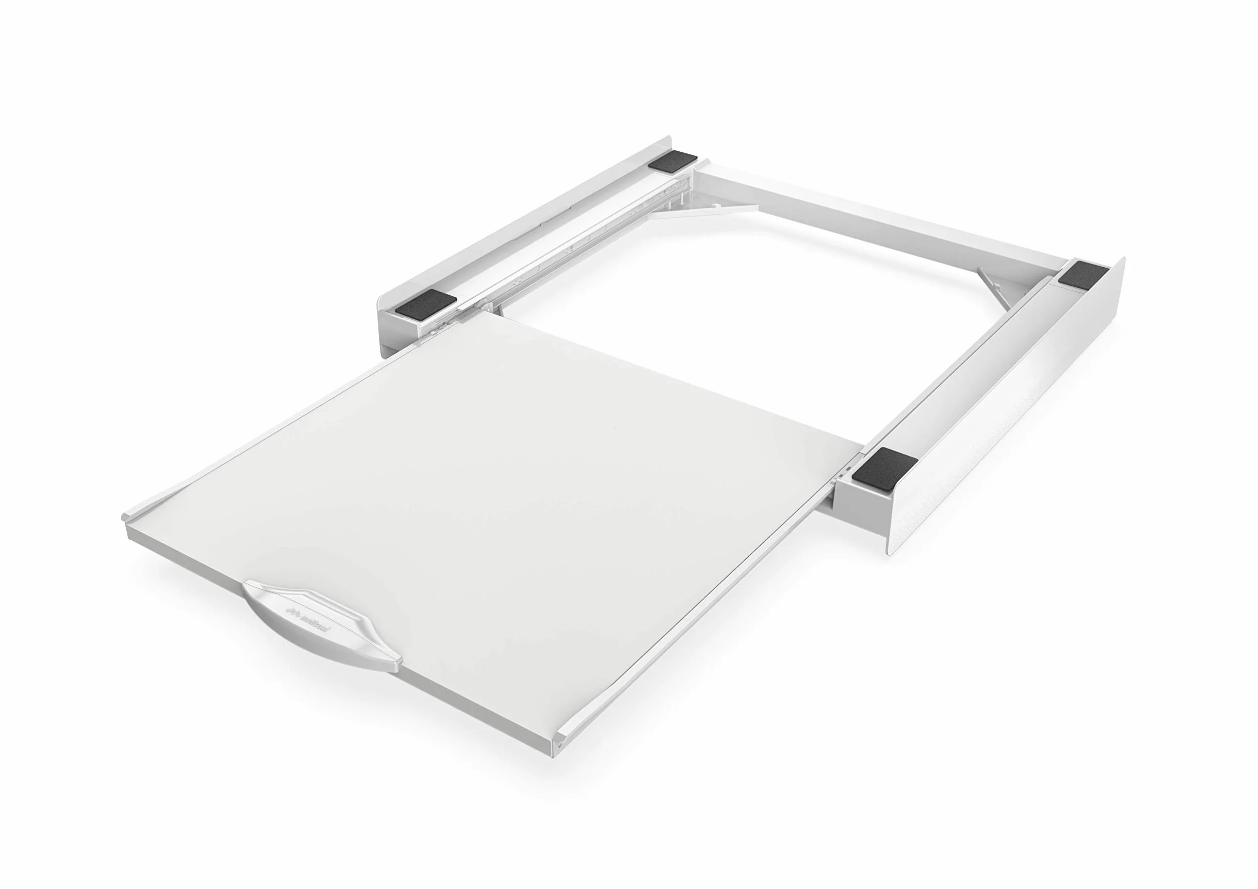 Meliconi Base Torre PRO Universal-Set für Waschmaschinen und Trockner mit ausziehbarer Ablage und Sicherheitsgurt inklusive, Weiß