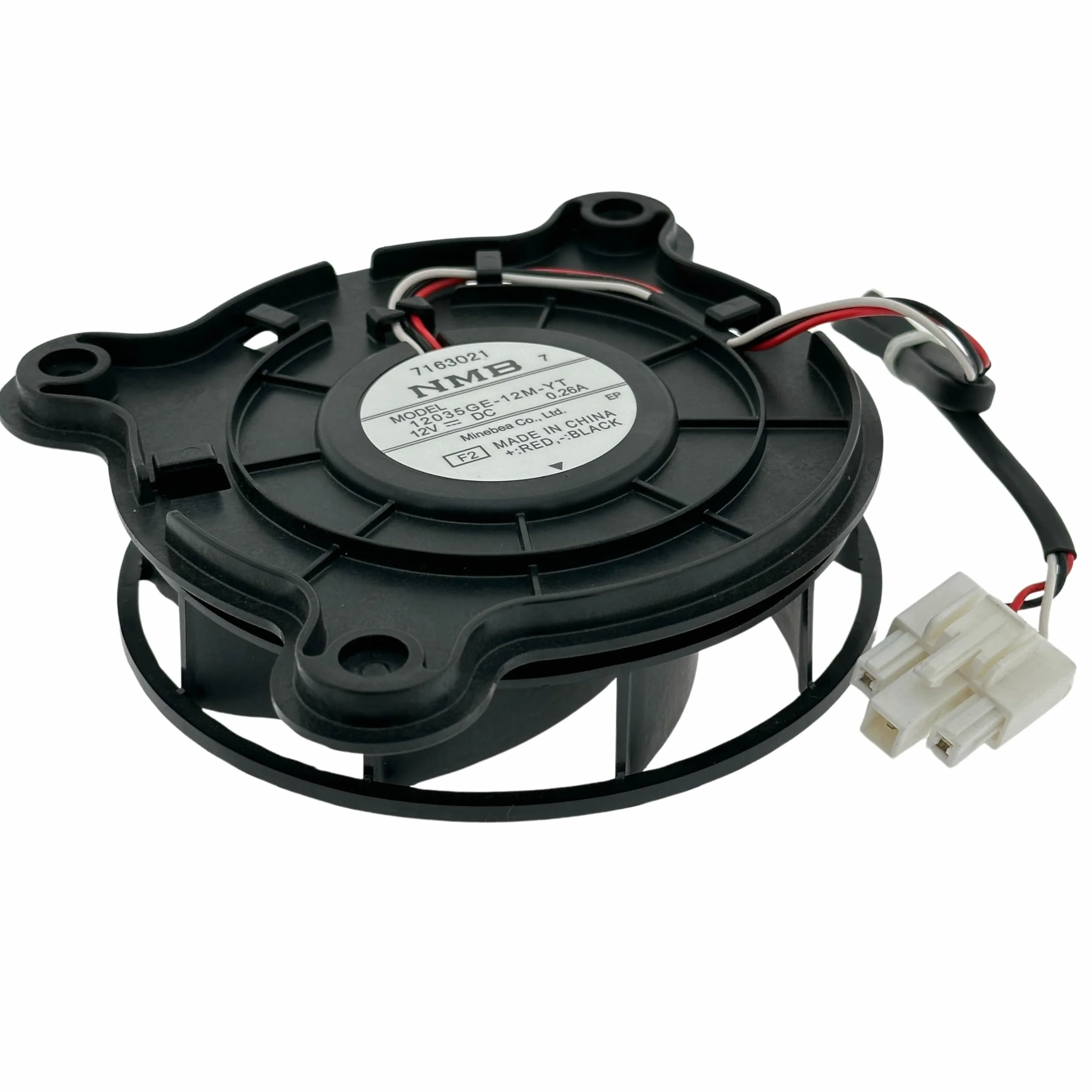 12035GE-12M-YT Kühlschrank-Verdampfer-Lüftermotor, kompatibel mit Samsung, Midea 11002015001679, 3-Drähte Kühlung BLDC Lüfter 12V 0,26A