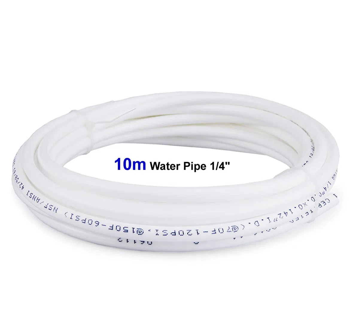 smardy ZO014 Anschluss-Set 10m Wasserschlauch 1/4 Zoll – Universal-Wasserzulauf für Side-by-Side-Kühlschrank & Osmoseanlage – mit Absperrhahn, Rückschlagventil & Durchflussbegrenzer – ohne Werkzeug