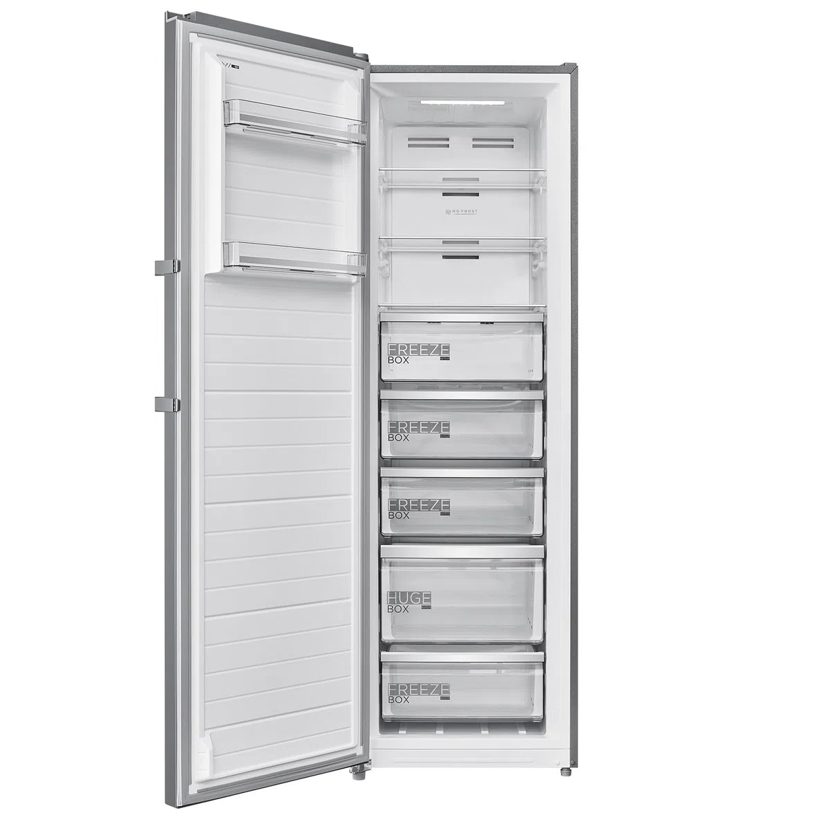 Midea Gefrierschrank & Kühlschrank in einem MDRU385MTC02 | 272L, 185 cm | Umschaltbarer Kühl- & Gefriermodus | NoFrost & Multi Air Flow | GMCC-Kompressor, 157 kWh/Jahr, Leise | Freistehend, Inox
