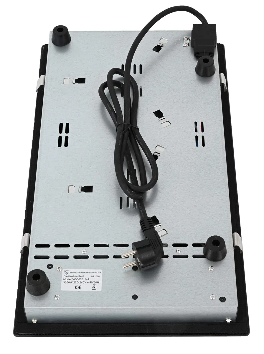 K&H Domino Glaskeramikkochfeld VC-3002 2 Zonen 30cm 3000 Watt 9 Leistungsstufen