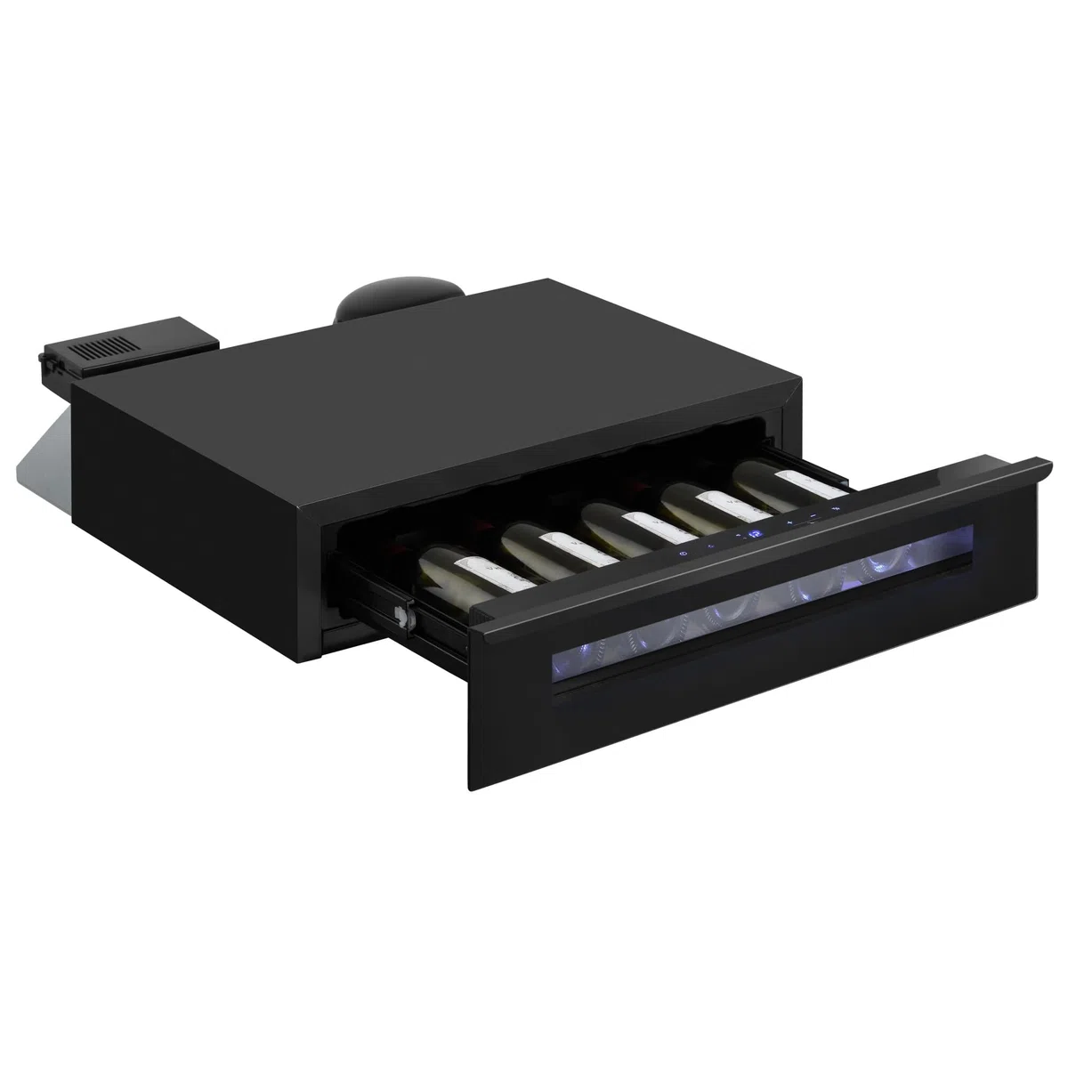 Amica Weintemperierschublade freistehend 13 l X‑Type Design 5‑Flaschen‑Kapazität elektronische Steuerung UV‑Schutz – weintemperierschraenke Schwarz