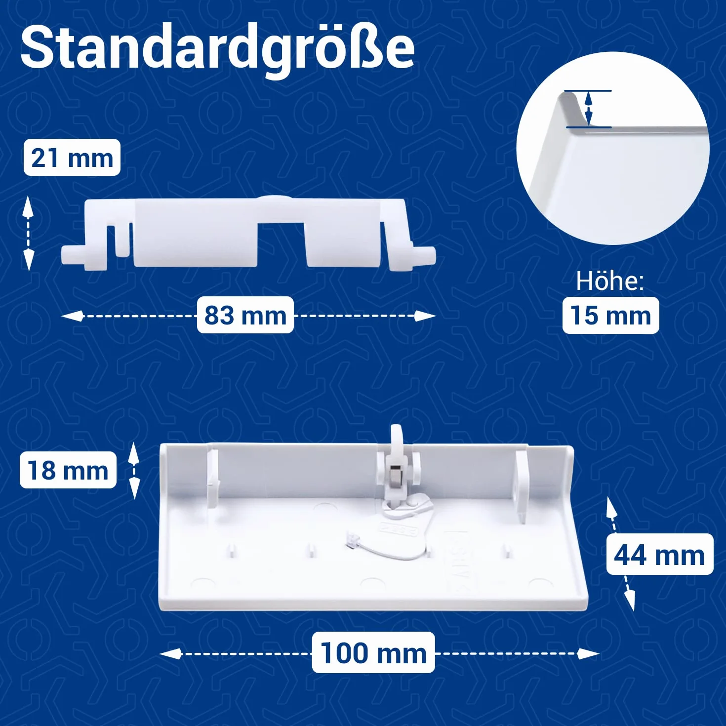 VIOKS Kühlschrank Griff Ersatz für Bosch Siemens Türgriff Kühlschrank 00059129 - Kühlschrank Gefrierfach Klappe Griff mit Feder für Kühlschrank