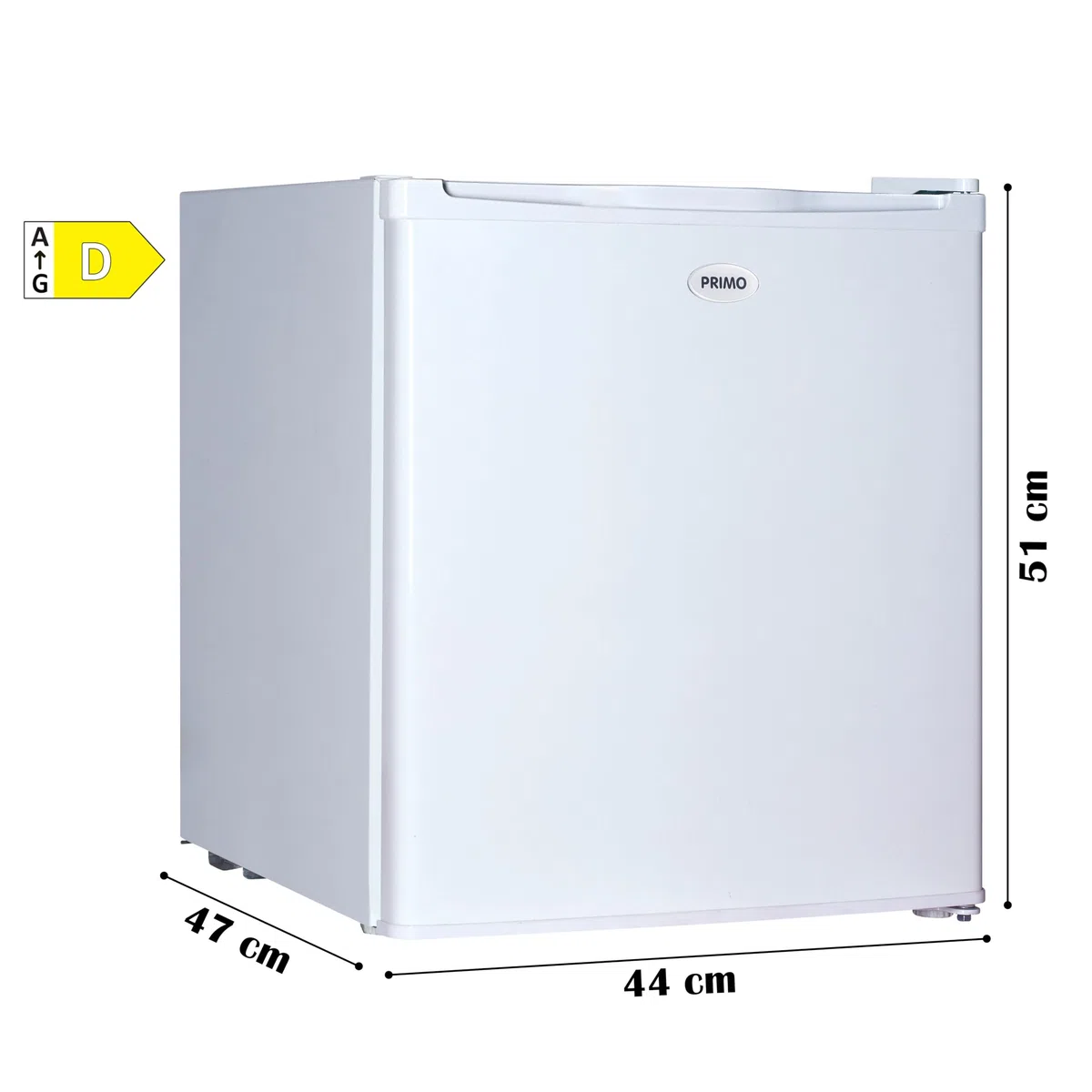 PRIMO PR146DV Mini Gefrierschrank - Gefrierschrank Klein - Freistehend - 33 Liter - Energieeffizienzklasse D - Weiß