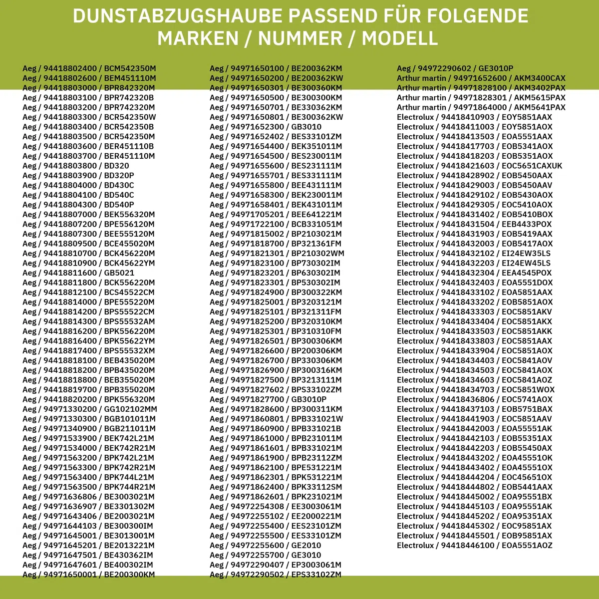 Lampenabdeckung kompatibel mit AEG 808769001/5 oben Glaskalotte für Backofen Herd
