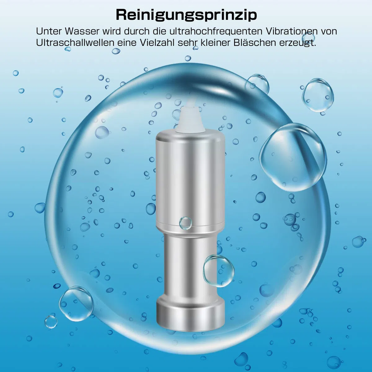 Tragbarer Ultraschallreiniger，BlumWay Mini Ultraschallreiniger, Starttyp und Sicherheitsvorrichtung, ideal für Gemüse und Obst, Schmuck, Gläser, Spielzeug und Kleidung usw.