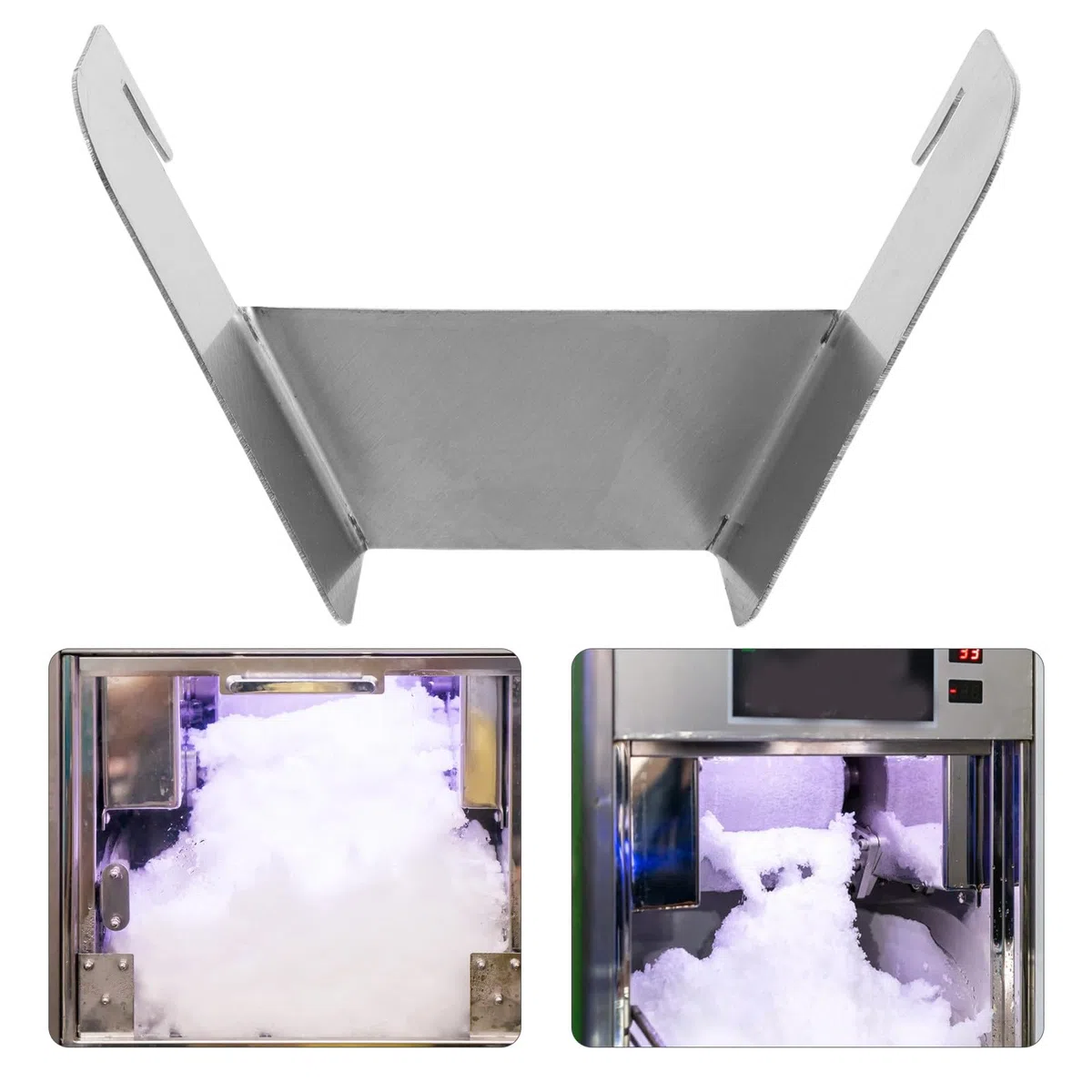 Eiswürfel und Müheloser Installation mit Vielseitiger Kompatibilität Eismaschine Edelstahl Ersatzteil Schneeflocken Bereiter Silber für Cafés und Dessertgeschäfte