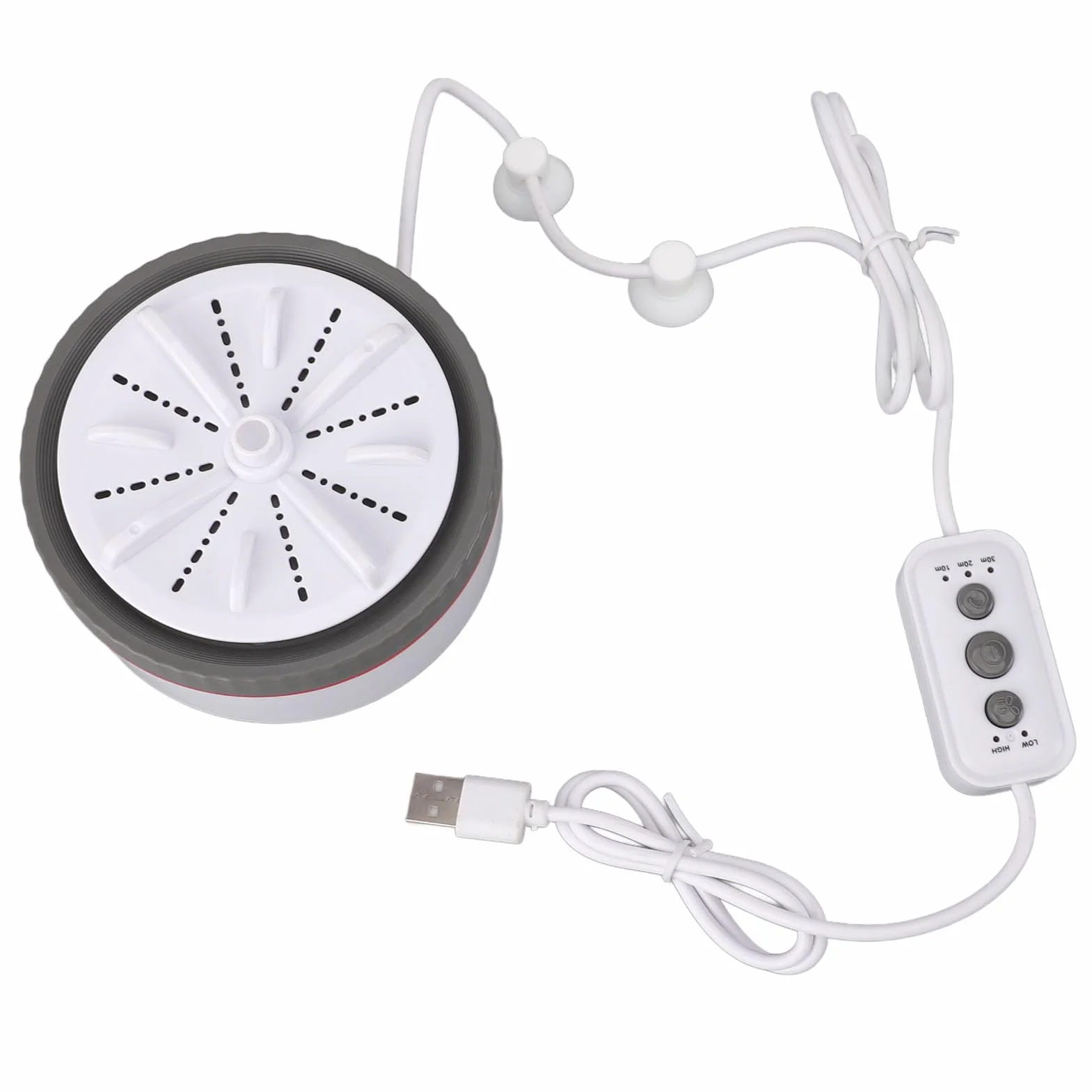 Mini-Turbo-Waschmaschine, Effiziente Tragbare Waschmaschine für Kleine Kleidung, USB-betriebene Mini- für Geschäftsreisen und Reisen (GRAY)
