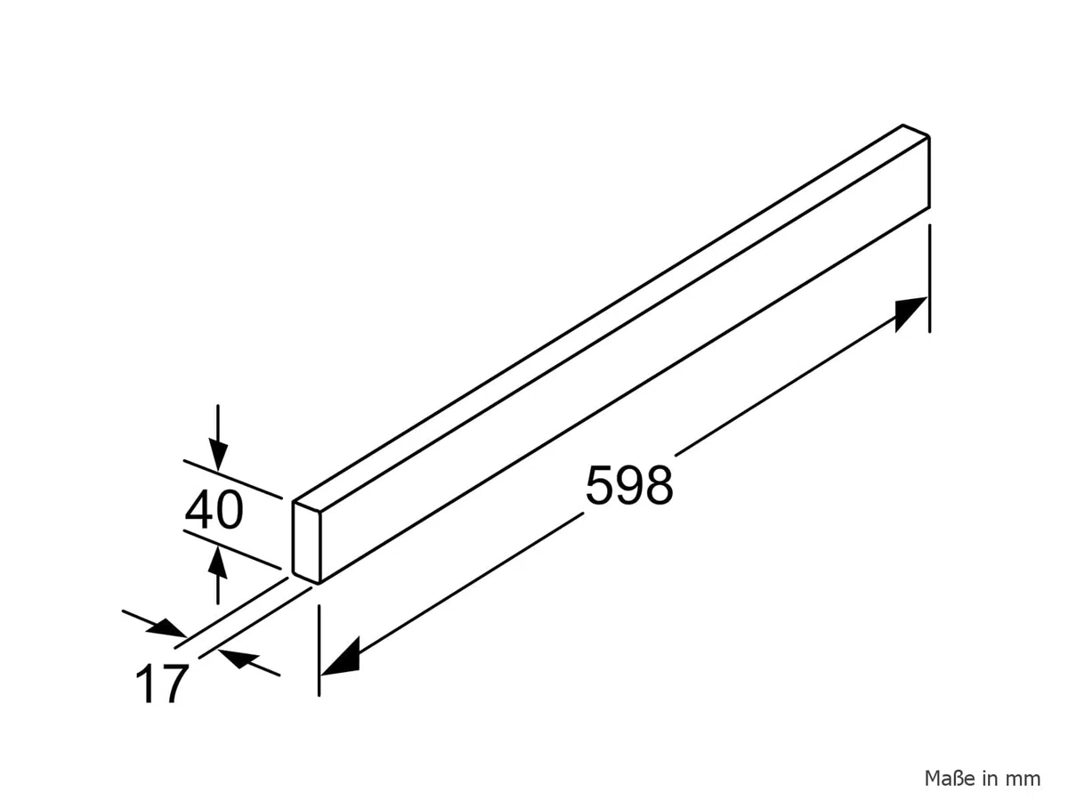 Bosch DSZ4685 Zubehör für Dunstabzüge, Griffleiste Edelstahl, Made in Germany