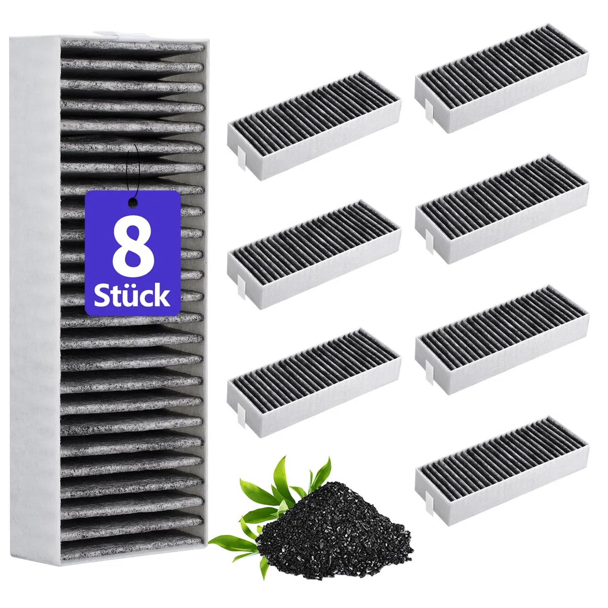 8 Stück Dunstabzugshaube Aktivkohlefilter für Siemens HZ9VRCR0 17004796/Bosch HEZ9VRUD0 17004811/Neff Z821VR0 17004806/ Gaggenau CA282111/ Constructa CCZ9VRCRCR0 17006669, Umluftersatzfilter Zubehör