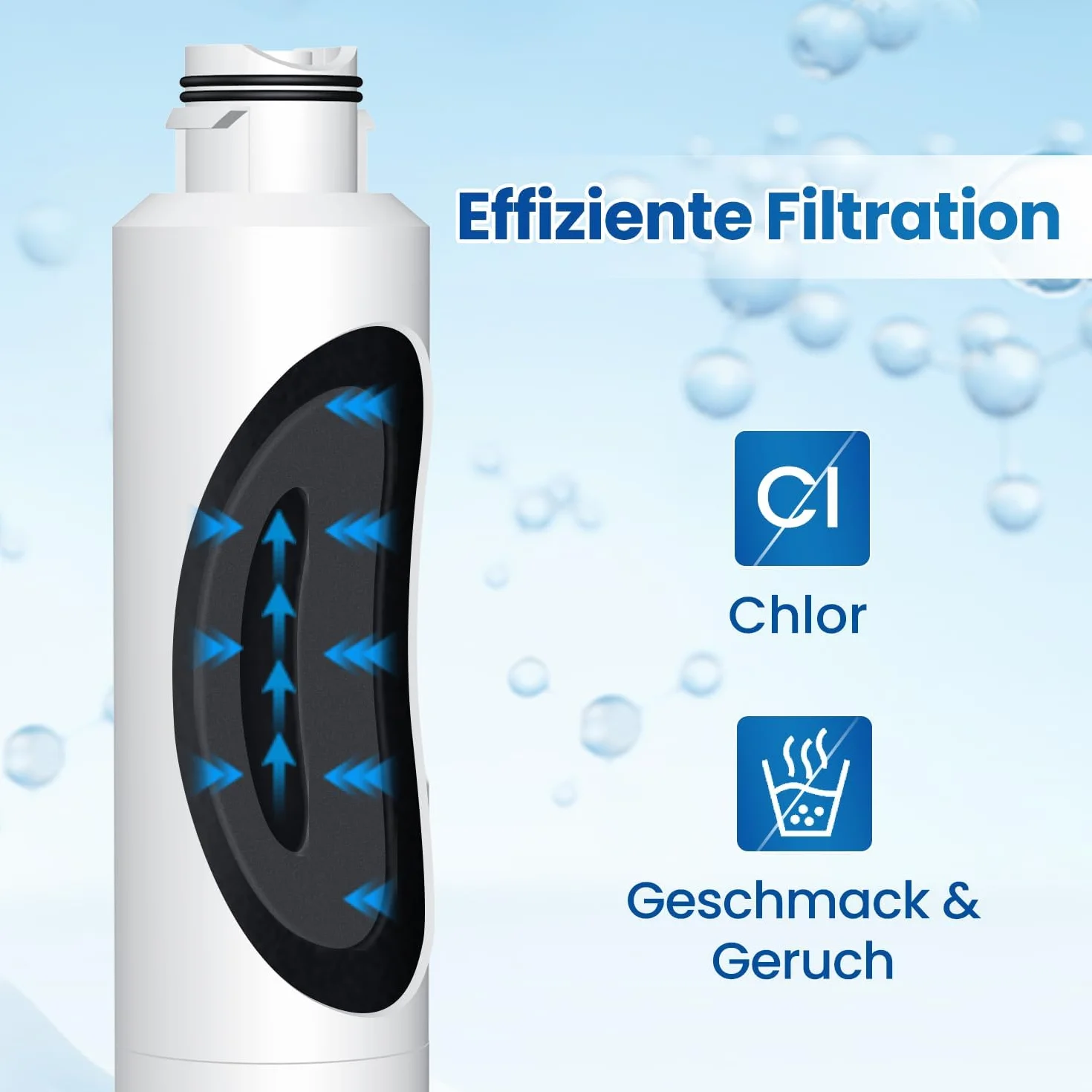 GOLDEN ICEPURE Wasserfilter Kühlschrank Kompatibel mit Samsung DA29–00020B, DA29–00020 A, haf-cin/EXP, 46–9101 weiß,3 Stück