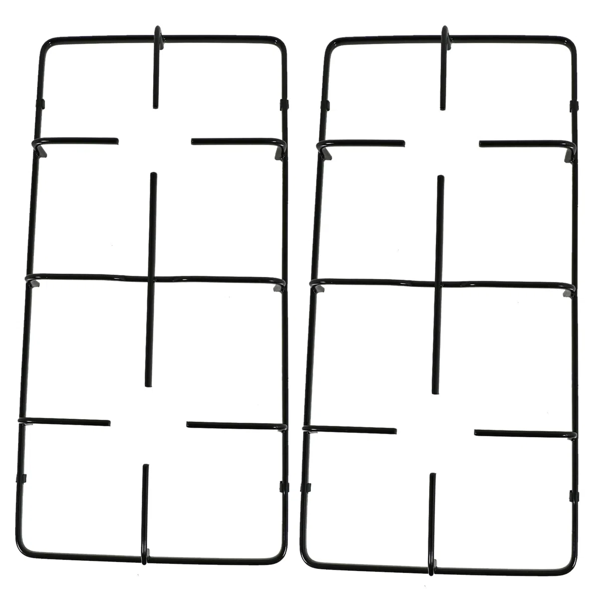 SPARES2GO Pfannenstütze, Brennerrostständer, Schwarz, Edelstahl, Erdgas, Kochzubehör, 2 x 475 mm x 233 mm, Ofen