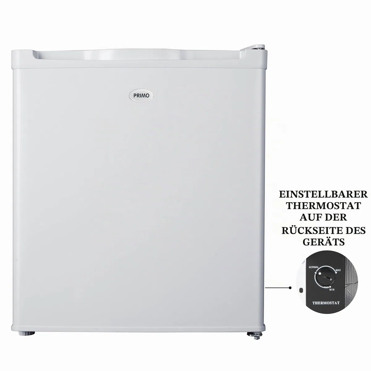 PRIMO PR146DV Mini Gefrierschrank - Gefrierschrank Klein - Freistehend - 33 Liter - Energieeffizienzklasse D - Weiß