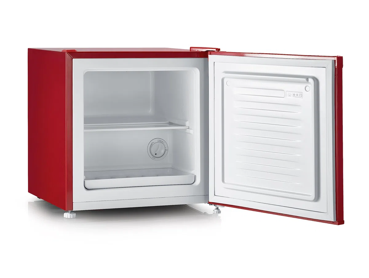 SEVERIN Retro Mini Kühl-/Gefrierbox (31 l), Gefrierschrank klein, Minikühlschrank mit flexibler Temperaturregelung, Tischkühlschrank, rot, GB 8881