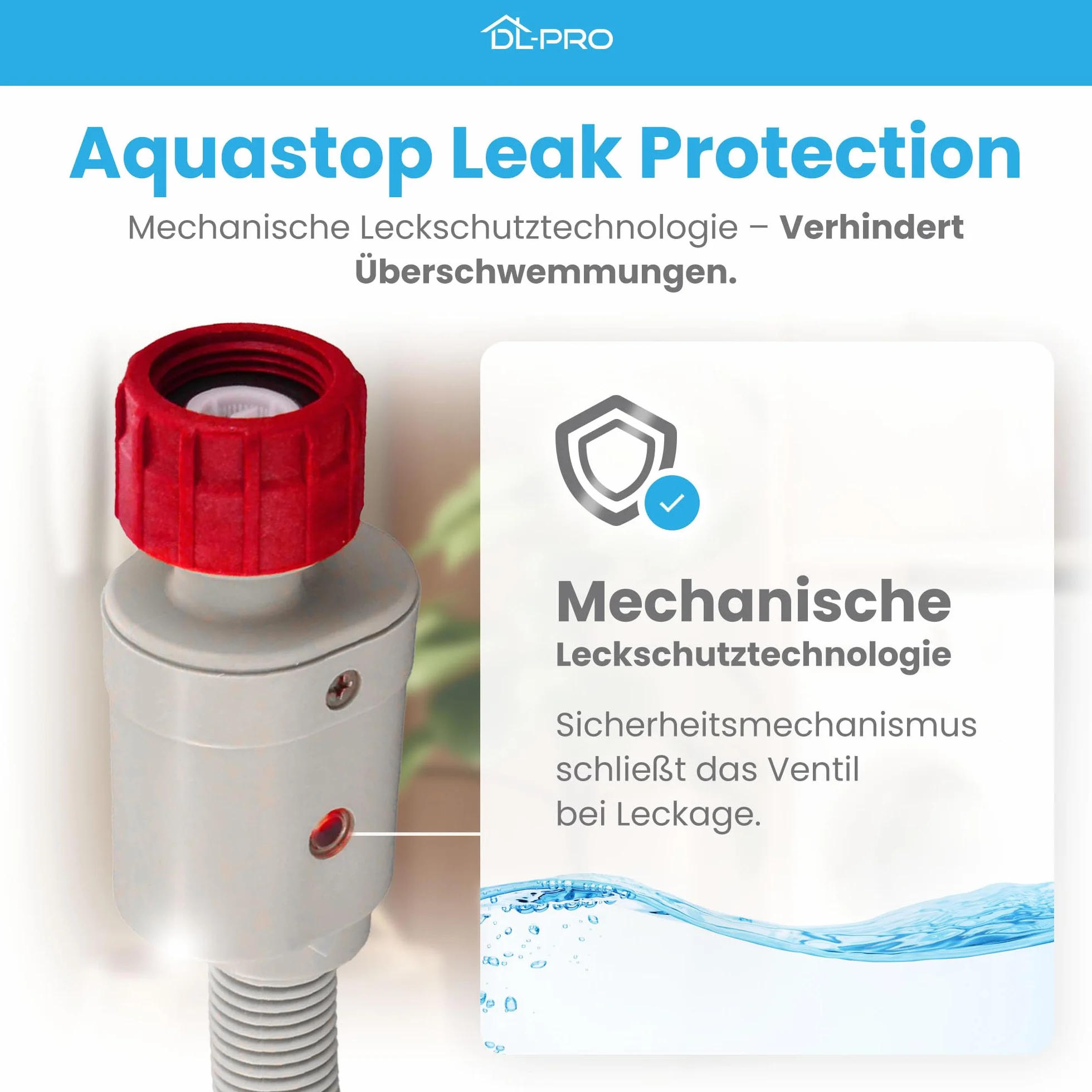 DL-pro Universal Zulaufschlauch 4m 3/4 Zoll Aquastop Schlauch gerade/gewinkelt Sicherheitsschlauch für Waschmaschine Spülmaschine Geschirrspüler 90°C 10 Bar