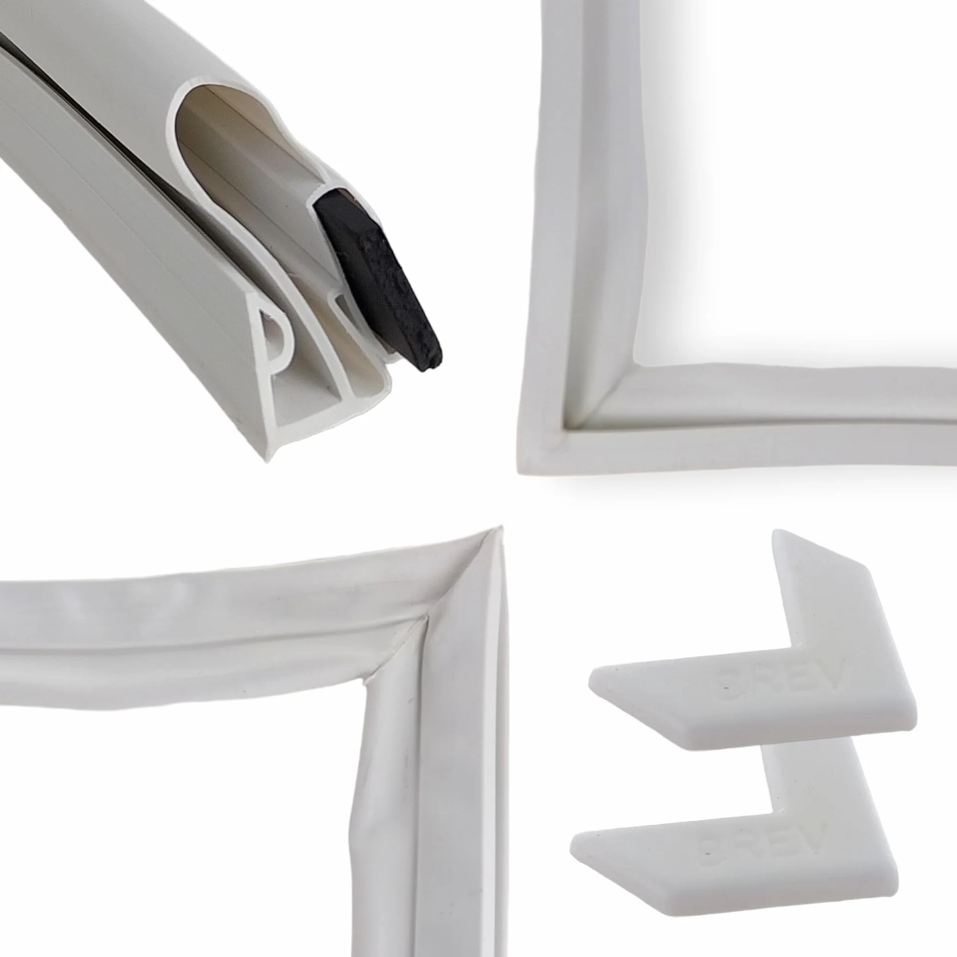 DL-pro Universal Türdichtung Set 200x100cm Magnetdichtung Gummidichtung Dichtung zum Einklemmen in Kühlschrank Kühl-Gefrier-Kombination