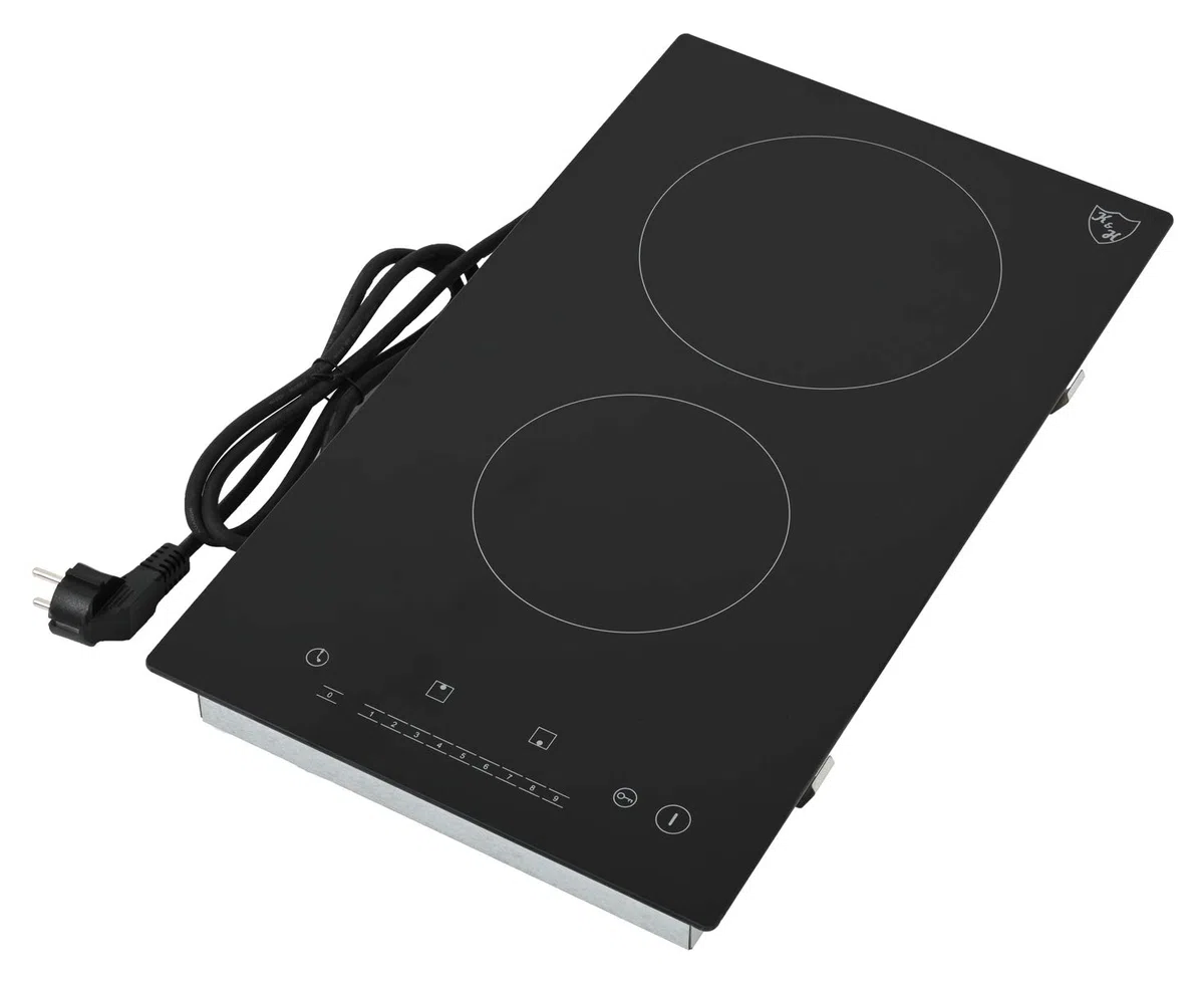 K&H Domino Glaskeramikkochfeld VC-3002 2 Zonen 30cm 3000 Watt 9 Leistungsstufen