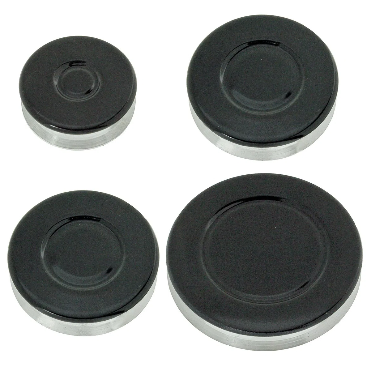 Spares2go Brennerkopf und Kappe für Zanussi-Gasherde (1 x Klein, 2 x Mittel, 1 x Groß)