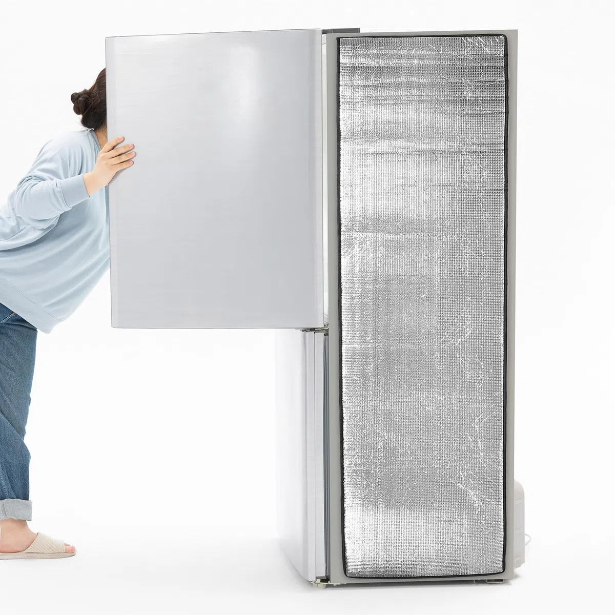 Kühlschrankabdeckung: Wärmedämmplatte – Sonnenschutzabdeckung aus Aluminiumfolie – Schutz für Kühlschränke/Gefrierschränke, Getränkeschränke, 170 x 51 cm